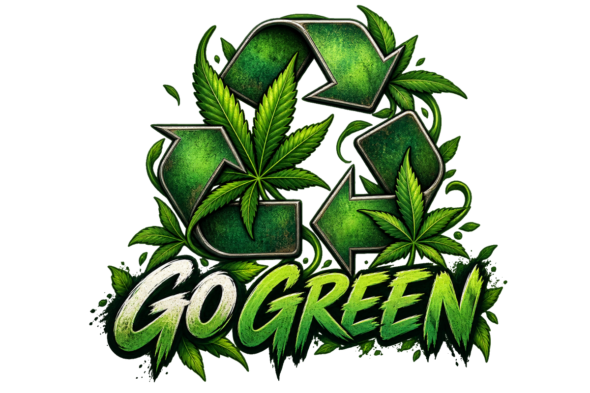 Go Green Recycle Leaf DTF transfer design