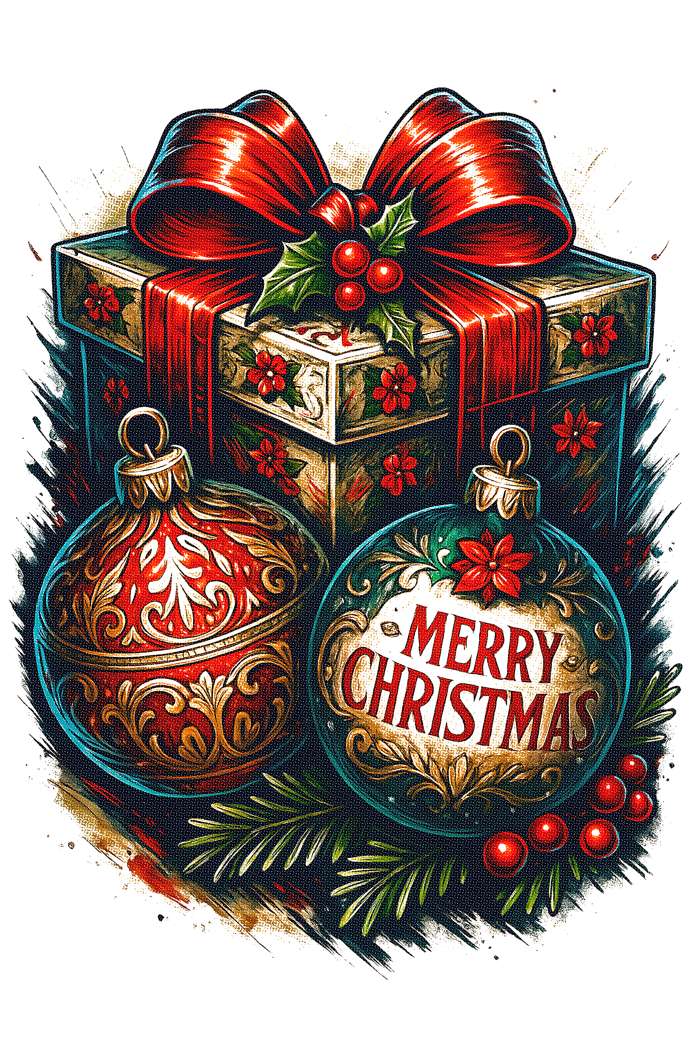Christmas_28 "Halftone" (White_Backround)