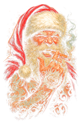 Christmas_17 "Halftone" (Black_Backround)