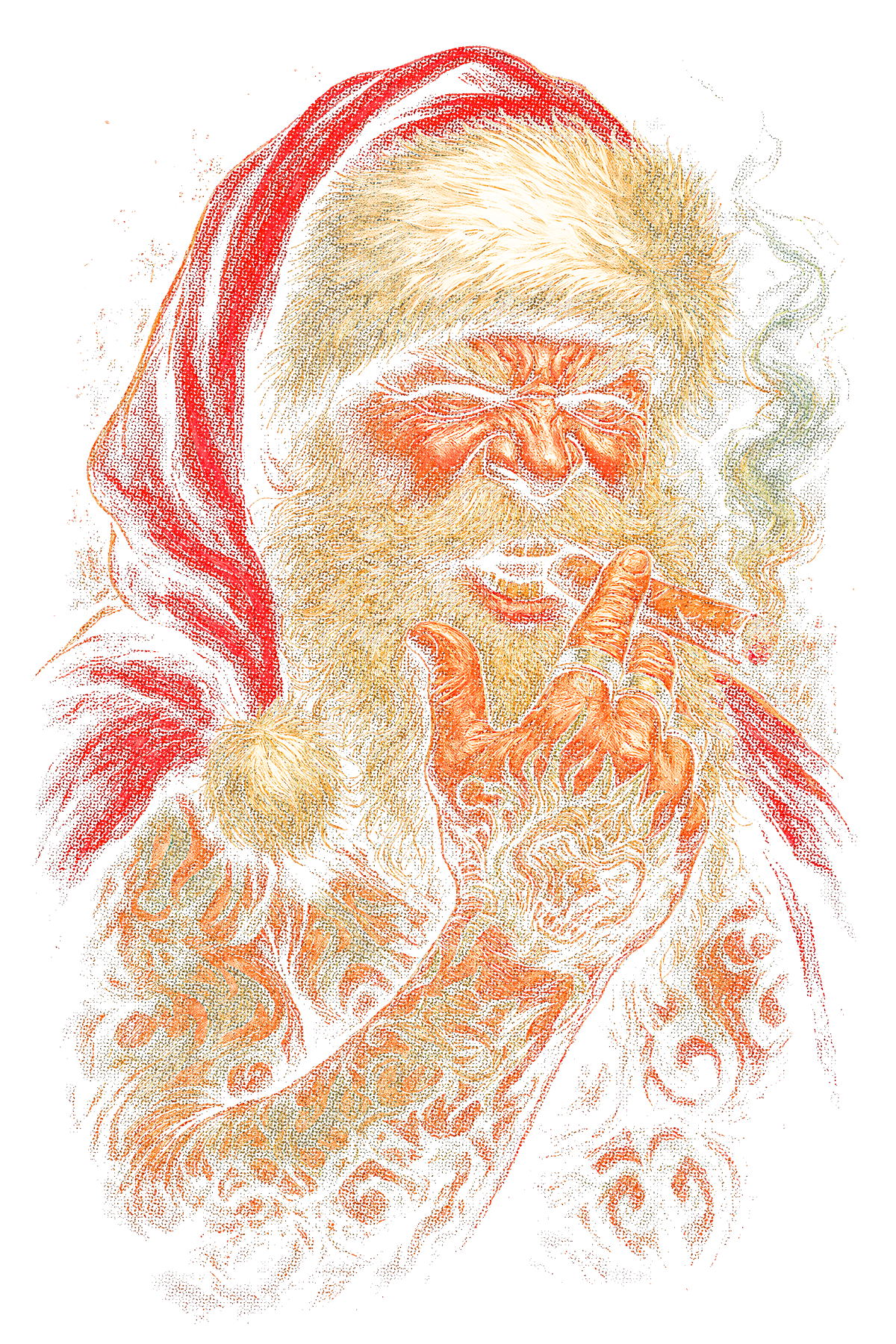 Christmas_17 "Halftone" (Black_Backround)