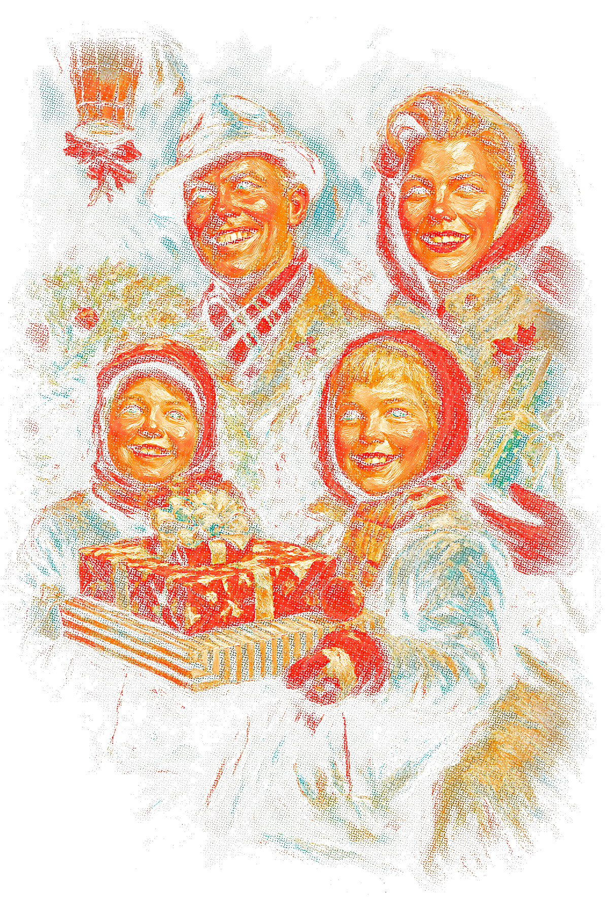 Christmas_6 "Halftone" (Black_Backround)