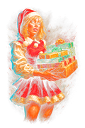 Christmas_27 "Halftone" (Black_Backround)
