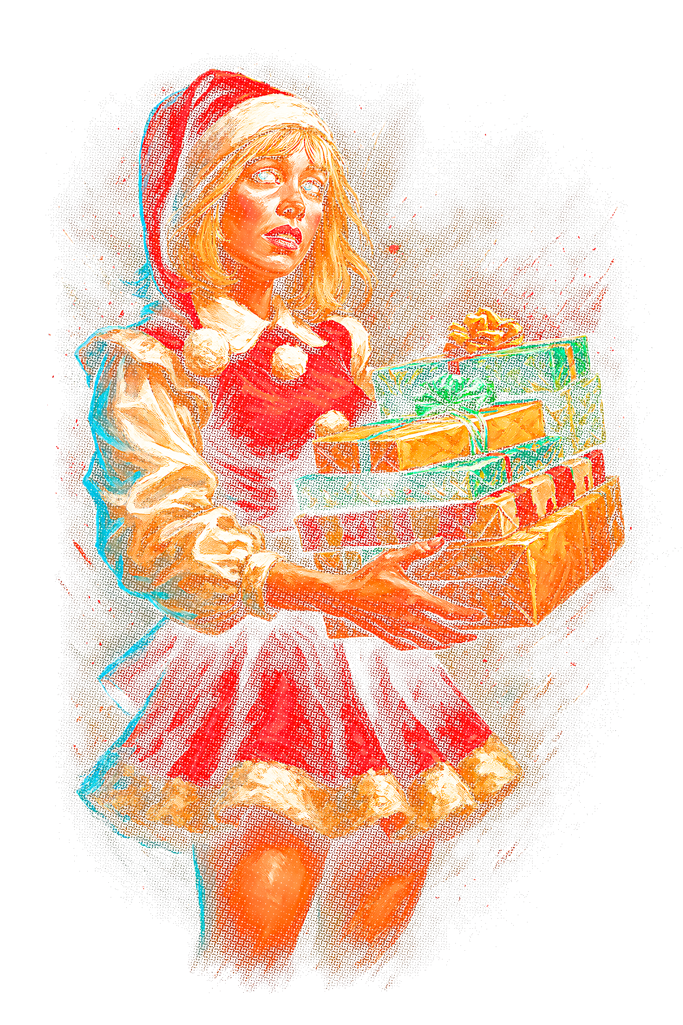Christmas_27 "Halftone" (Black_Backround)
