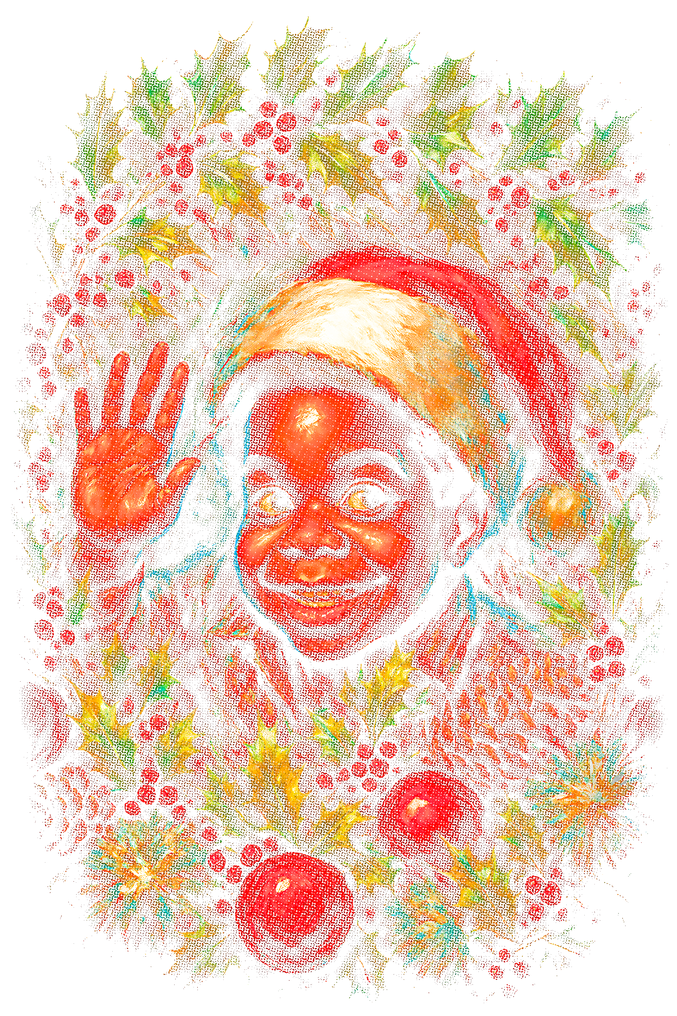 Christmas_24 "Halftone" (Black_Backround)