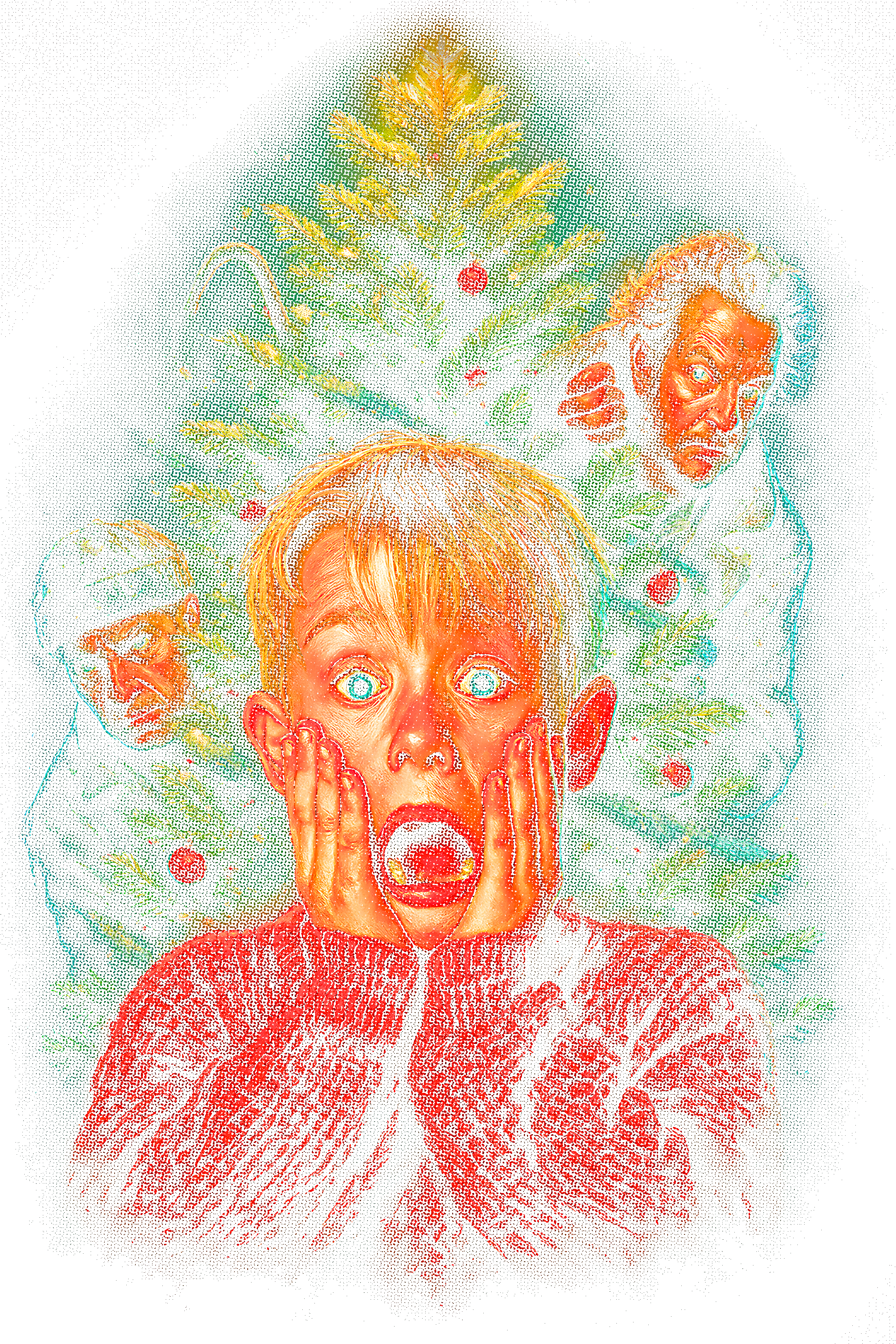 Christmas_22 "Halftone" (Black_Backround)