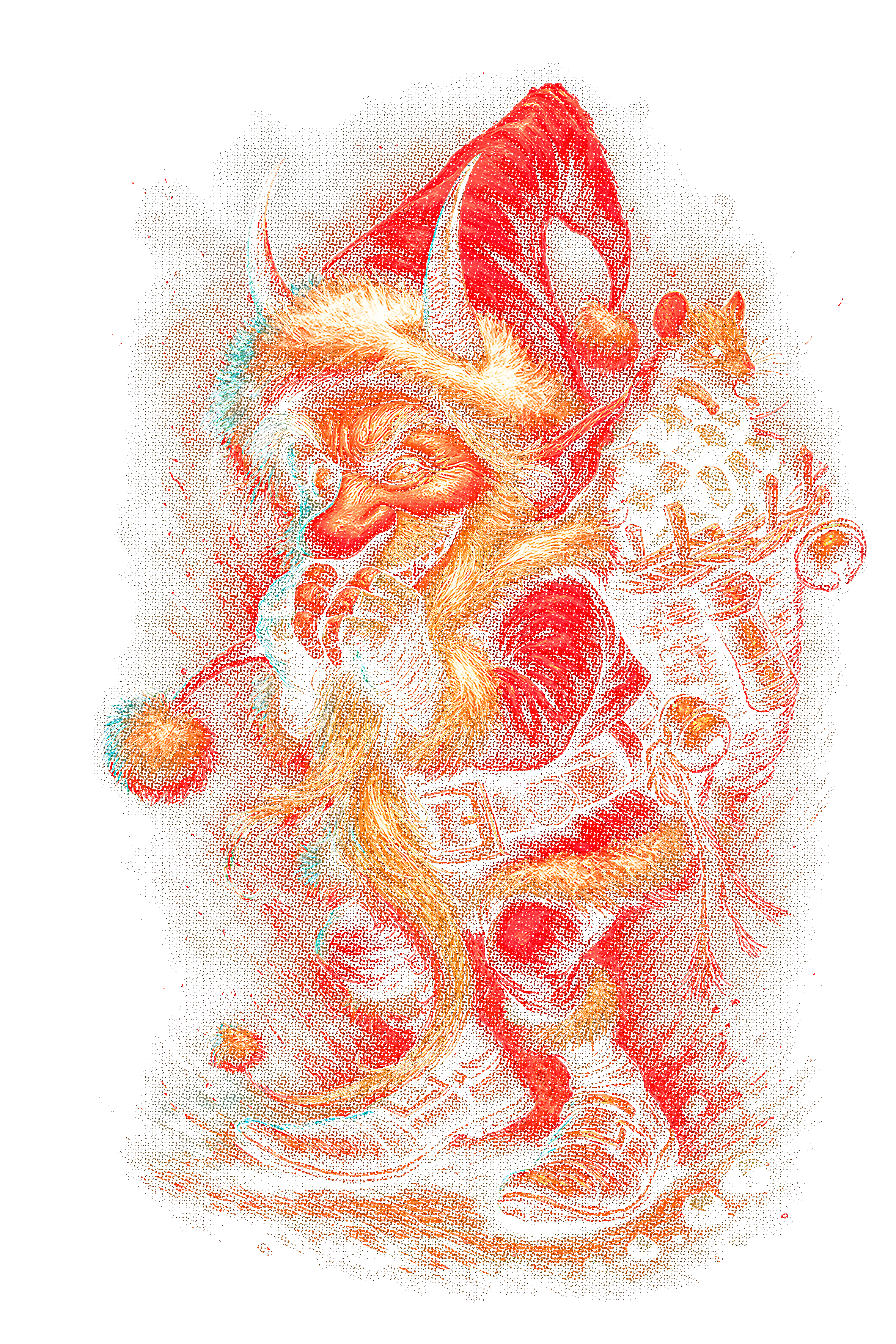 Christmas_39 "Halftone" (Black_Backround)