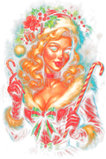Christmas_46 "Halftone" (Black_Backround)