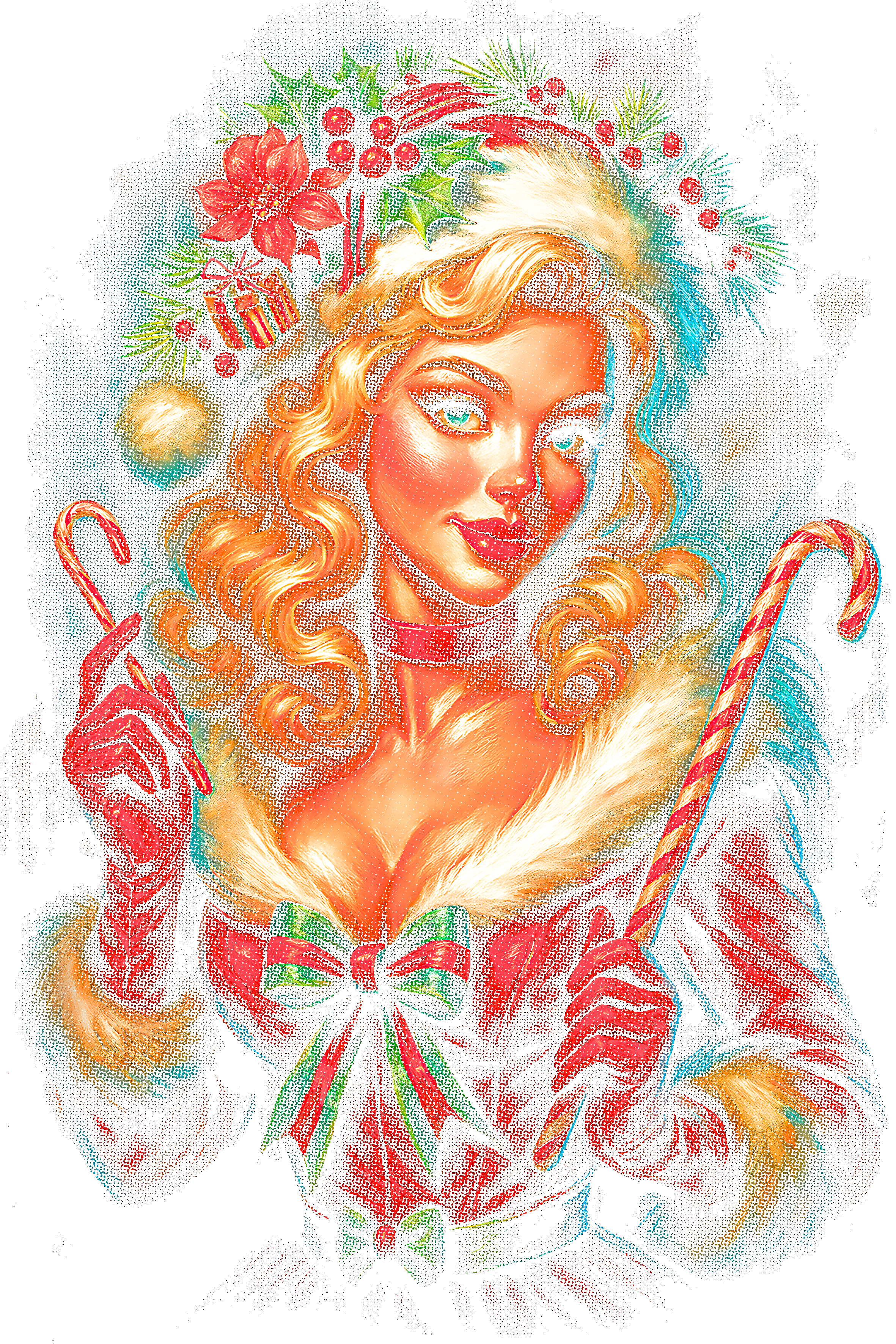 Christmas_46 "Halftone" (Black_Backround)