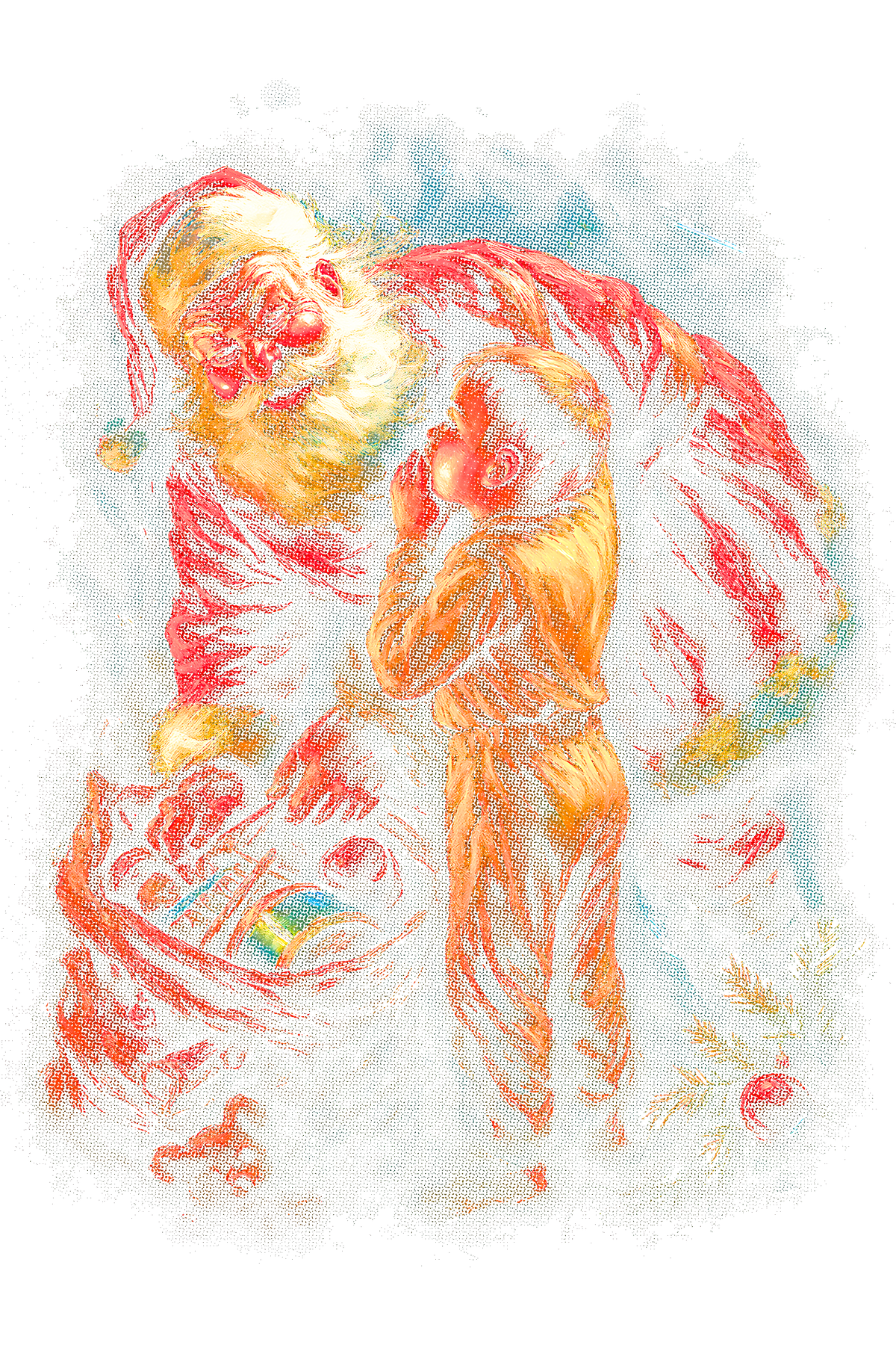 Christmas_45 "Halftone" (Black_Backround)