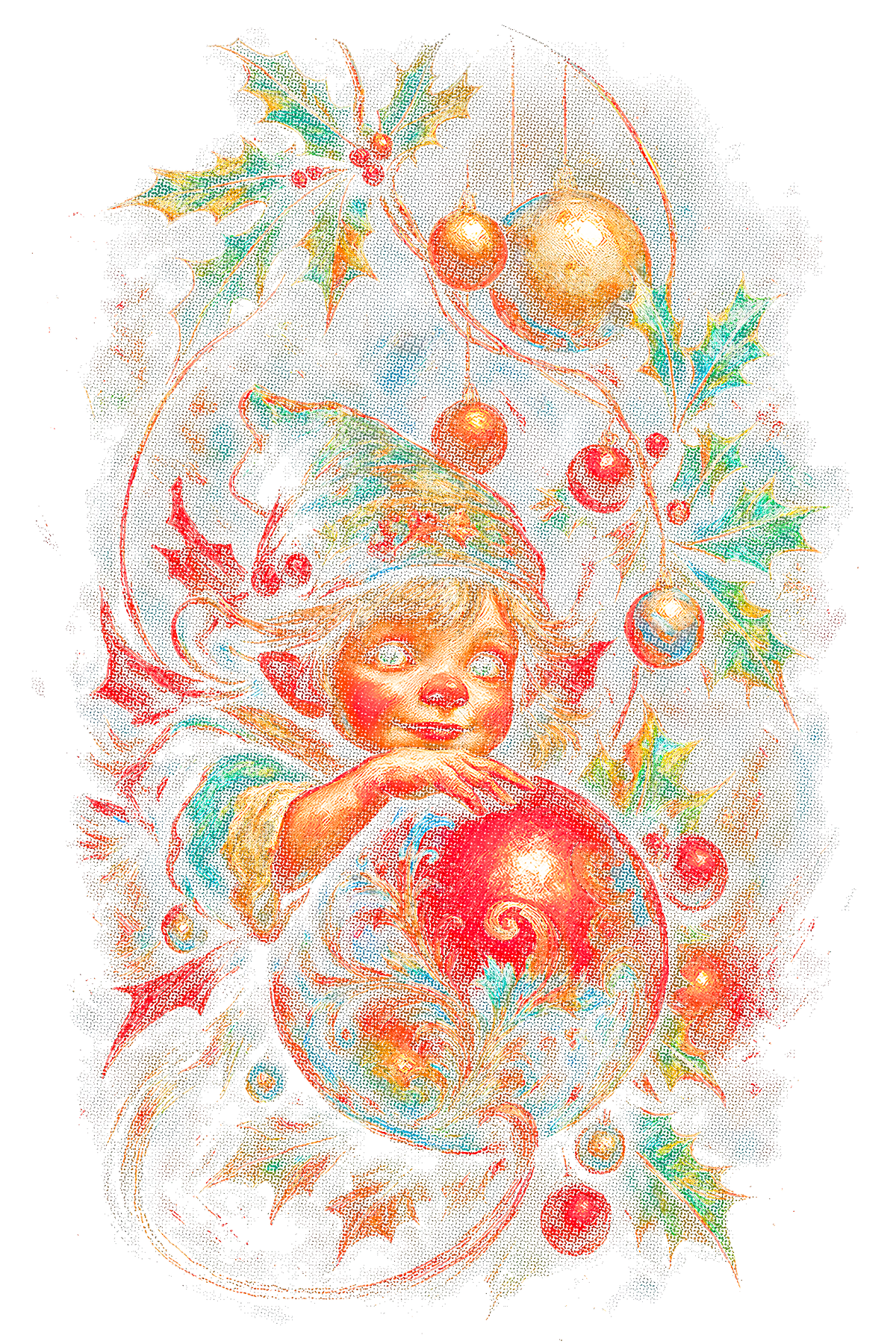 Christmas_44 "Halftone" (Black_Backround)