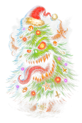 Christmas_57 "Halftone" (Black_Backround)