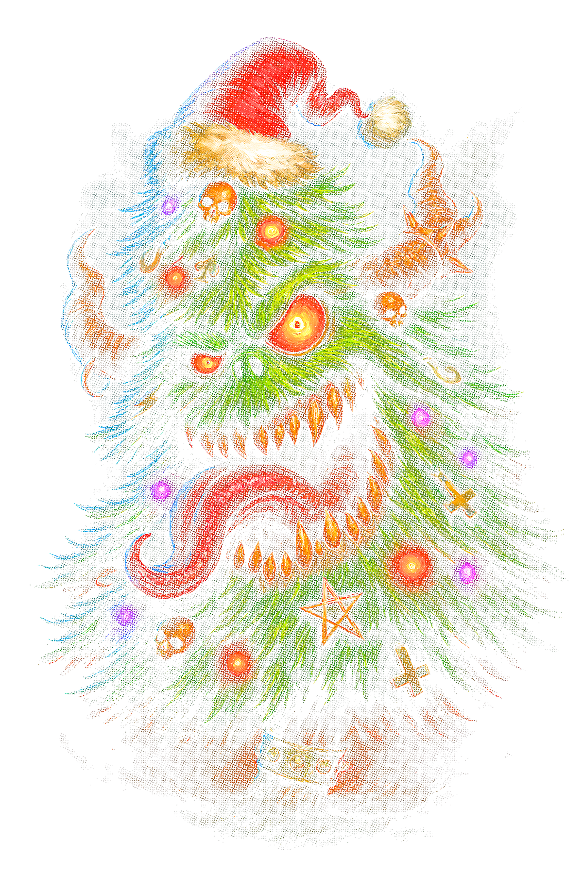 Christmas_57 "Halftone" (Black_Backround)