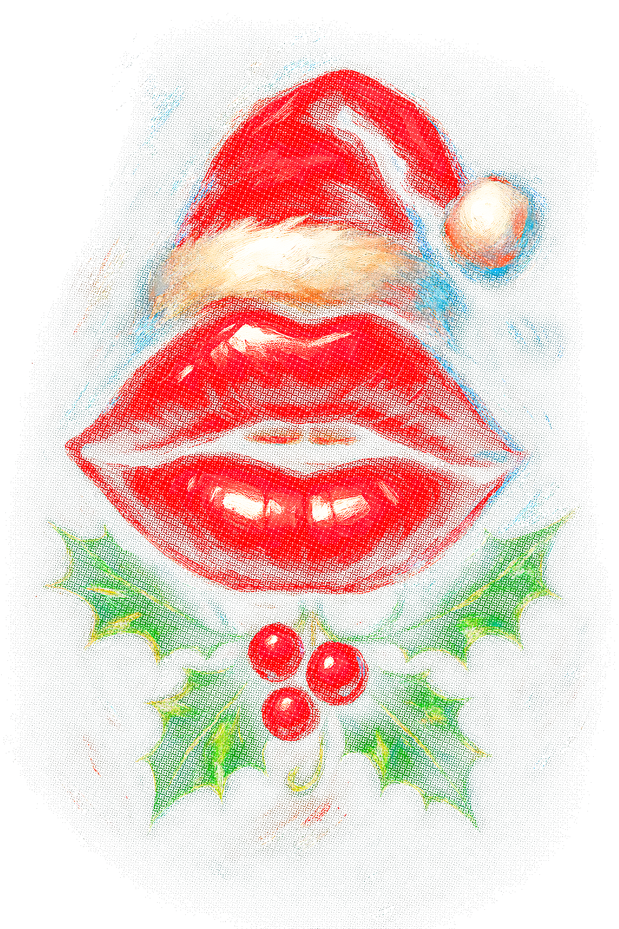 Christmas_54 "Halftone" (Black_Backround)