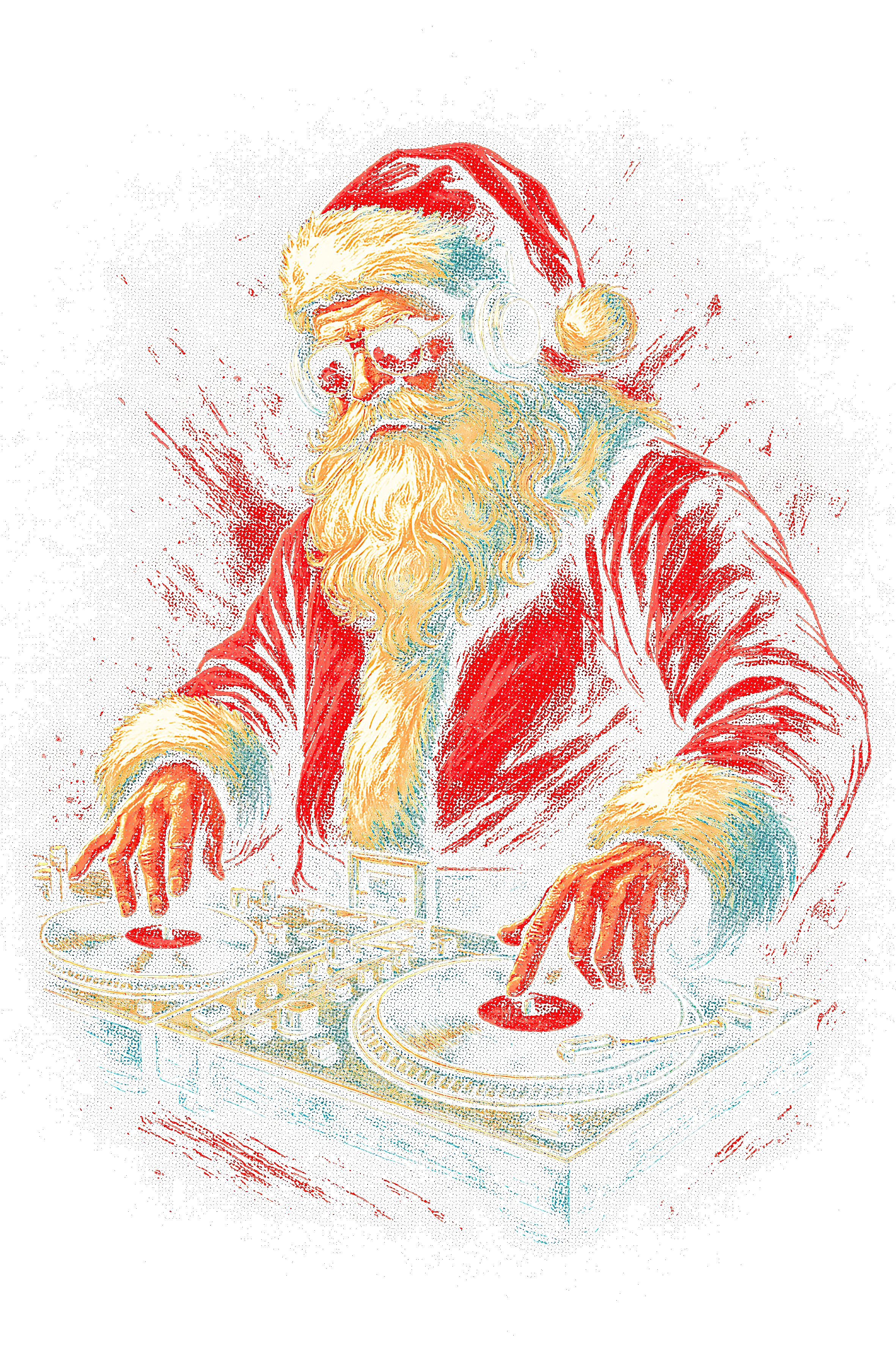 Christmas_61 "Halftone" (Black_Backround)
