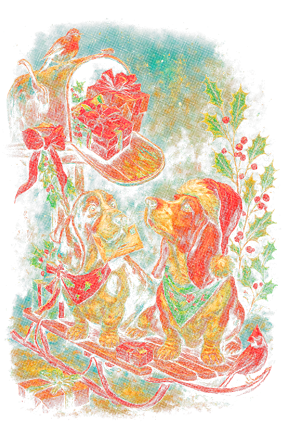 Christmas_102 "Halftone" (Black_Backround)