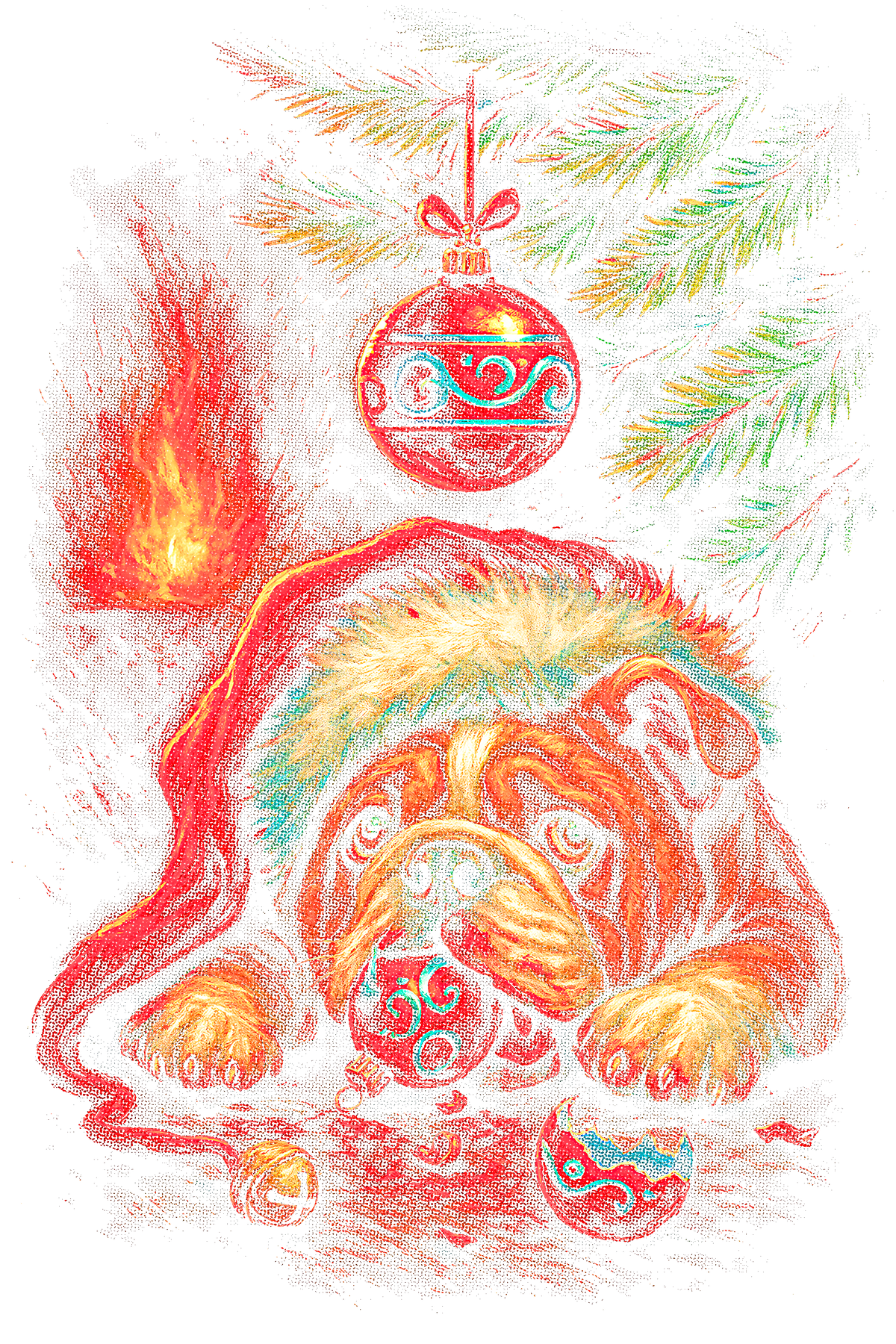 Christmas_117 "Halftone" (Black_Backround)