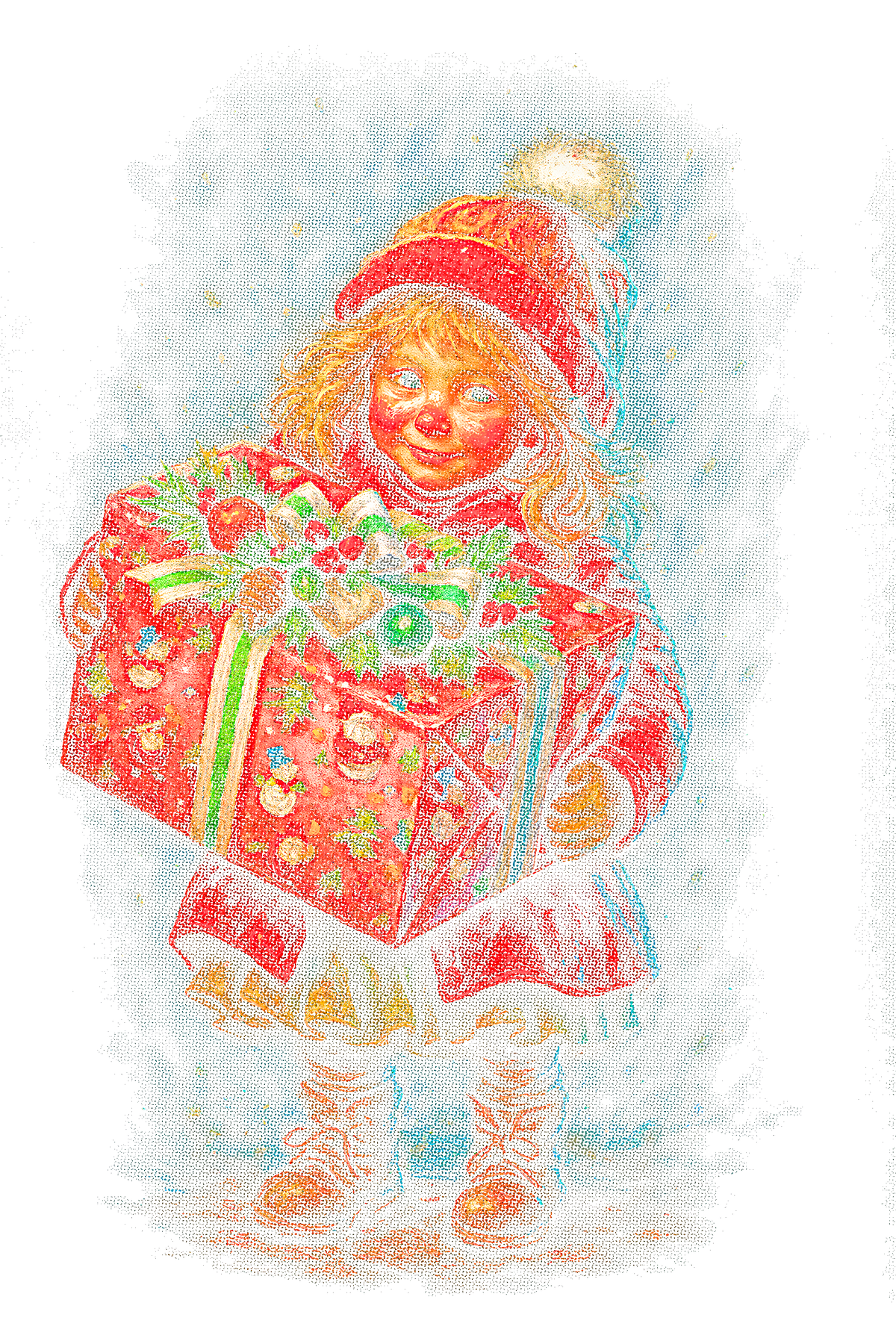 Christmas_121 "Halftone" (Black_Backround)