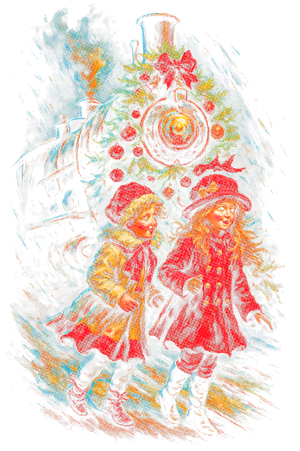 Christmas_122 "Halftone" (Black_Backround)