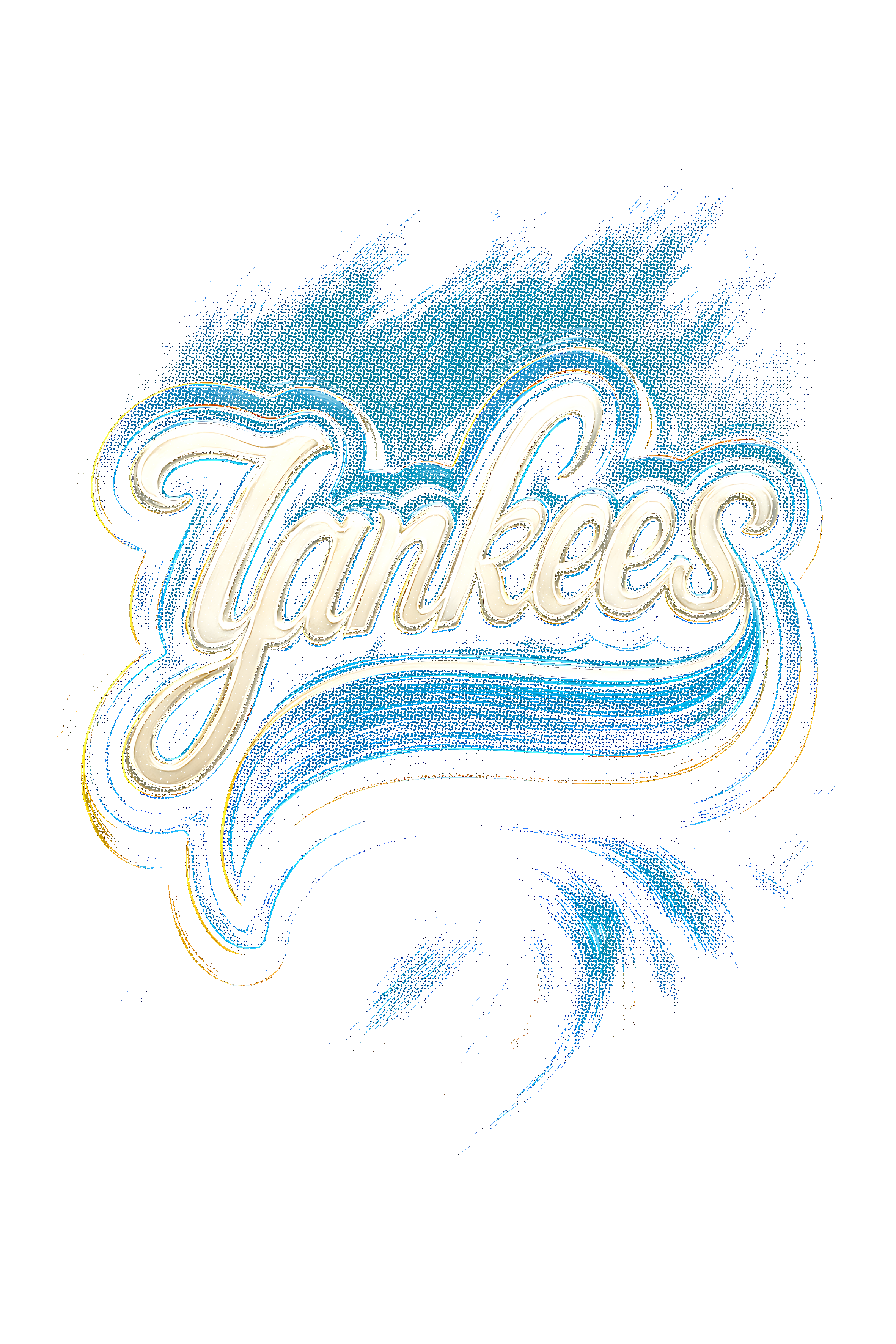 New York Yankees Halftone (black backround)