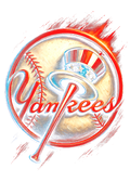New York Yankees Halftone (black backround)