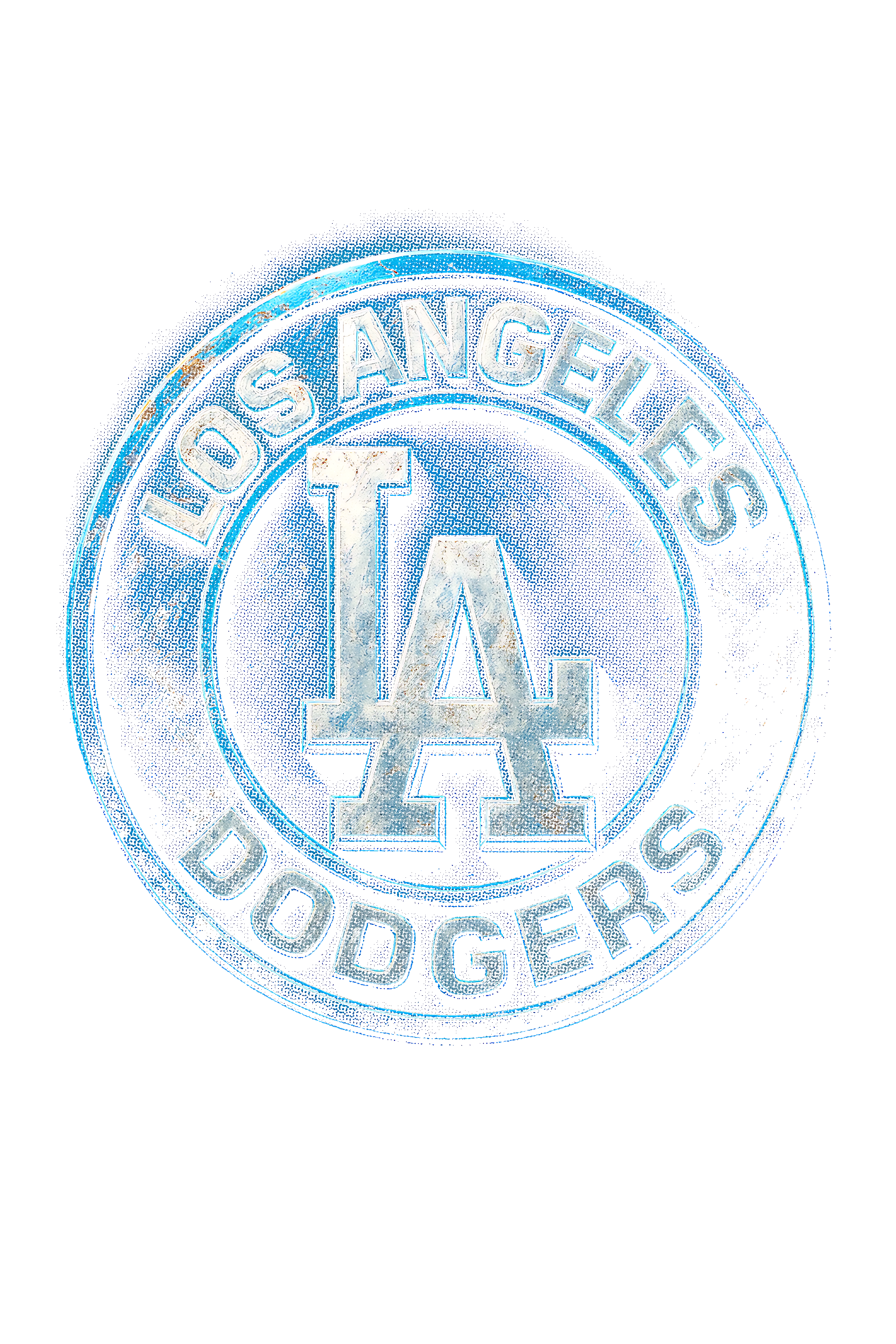 LA Dodgers Halftone (black backround)