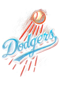 Dodgers Halftone (black backround)