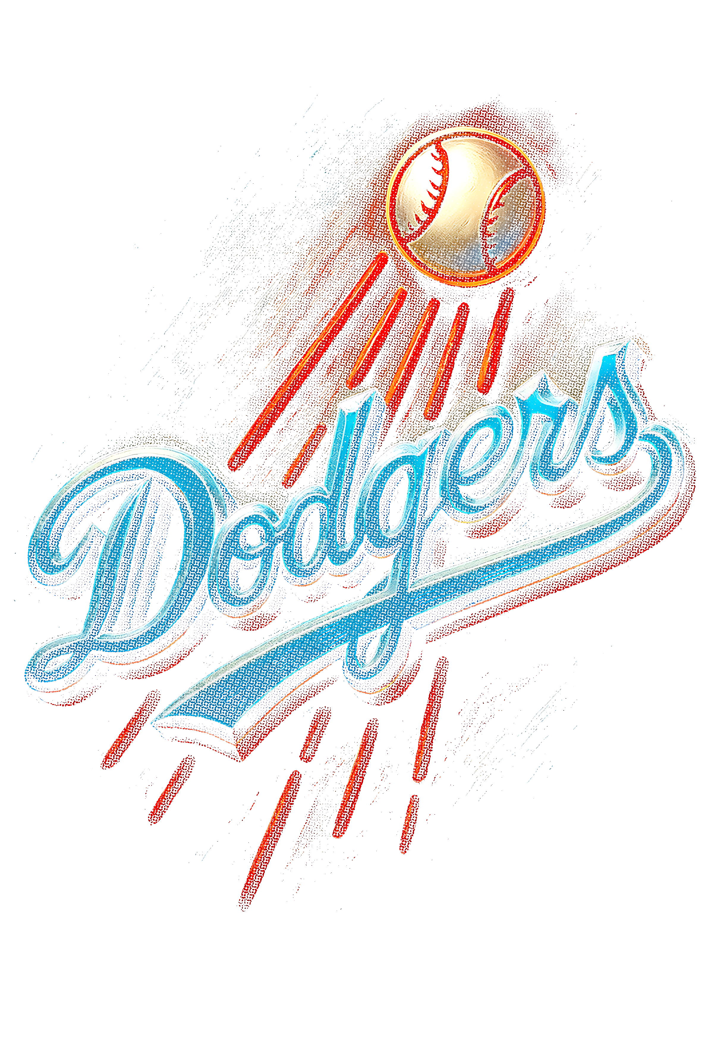 Dodgers Halftone (black backround)