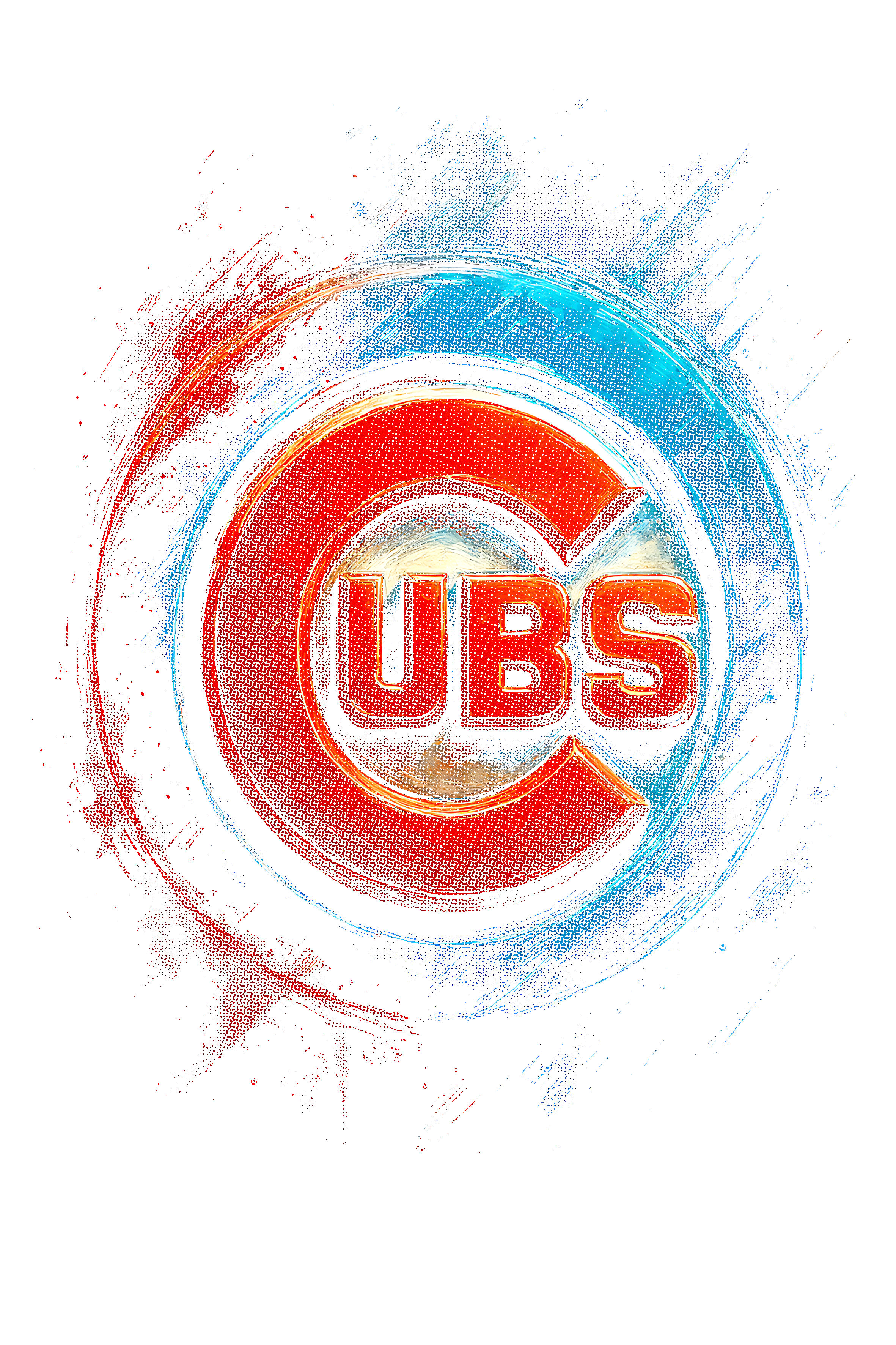 Cubs Halftone (black backround)