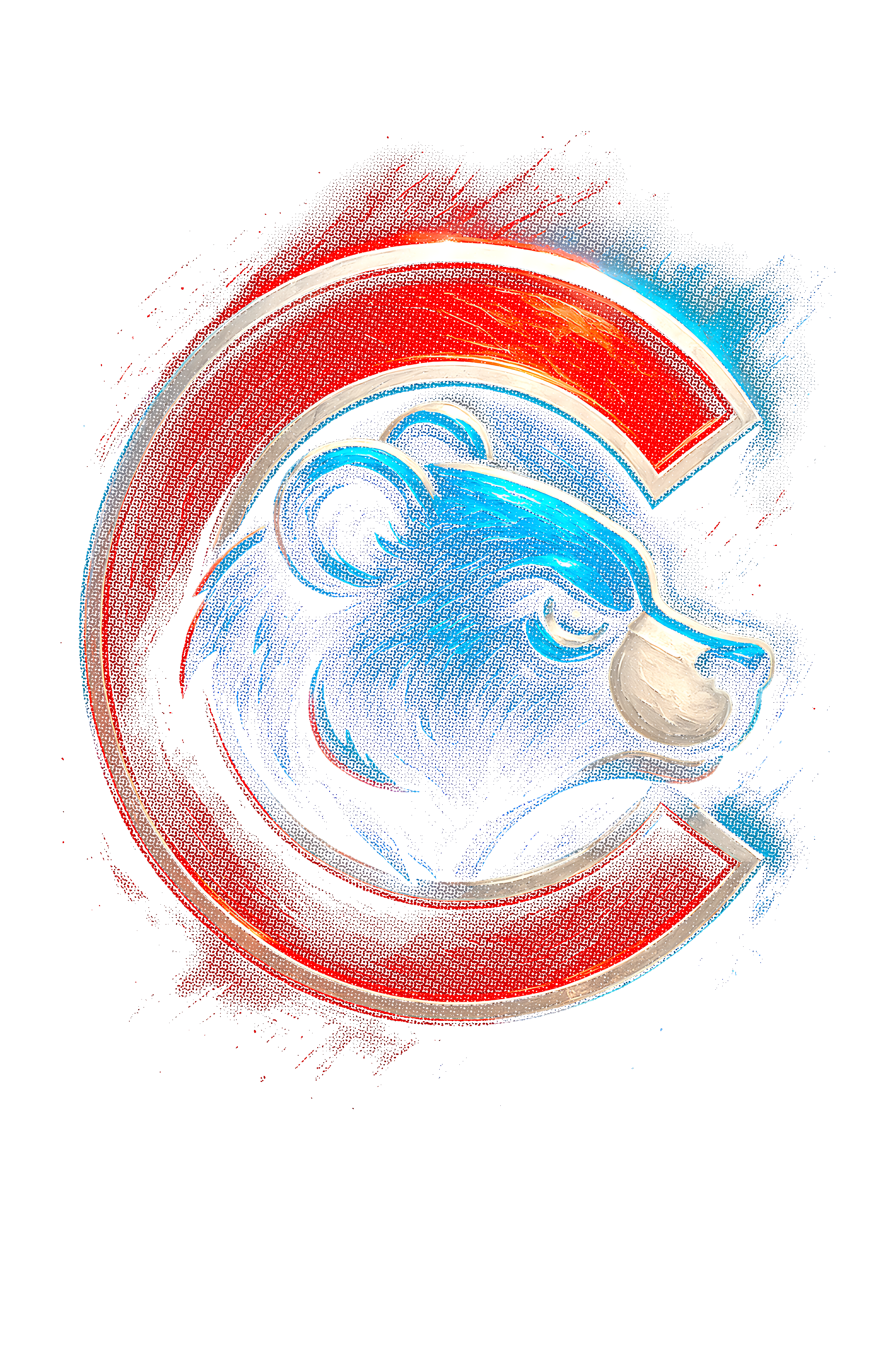 Chicago Bears Halftone (black backround)