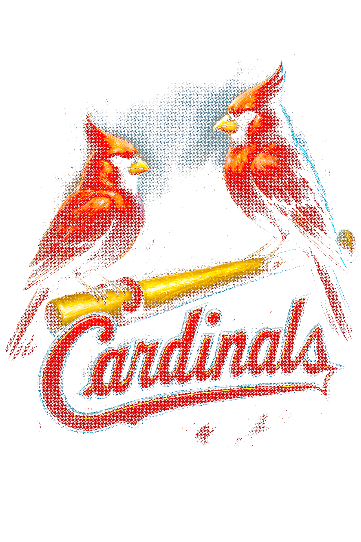 Cardinals Halftone (black backround)