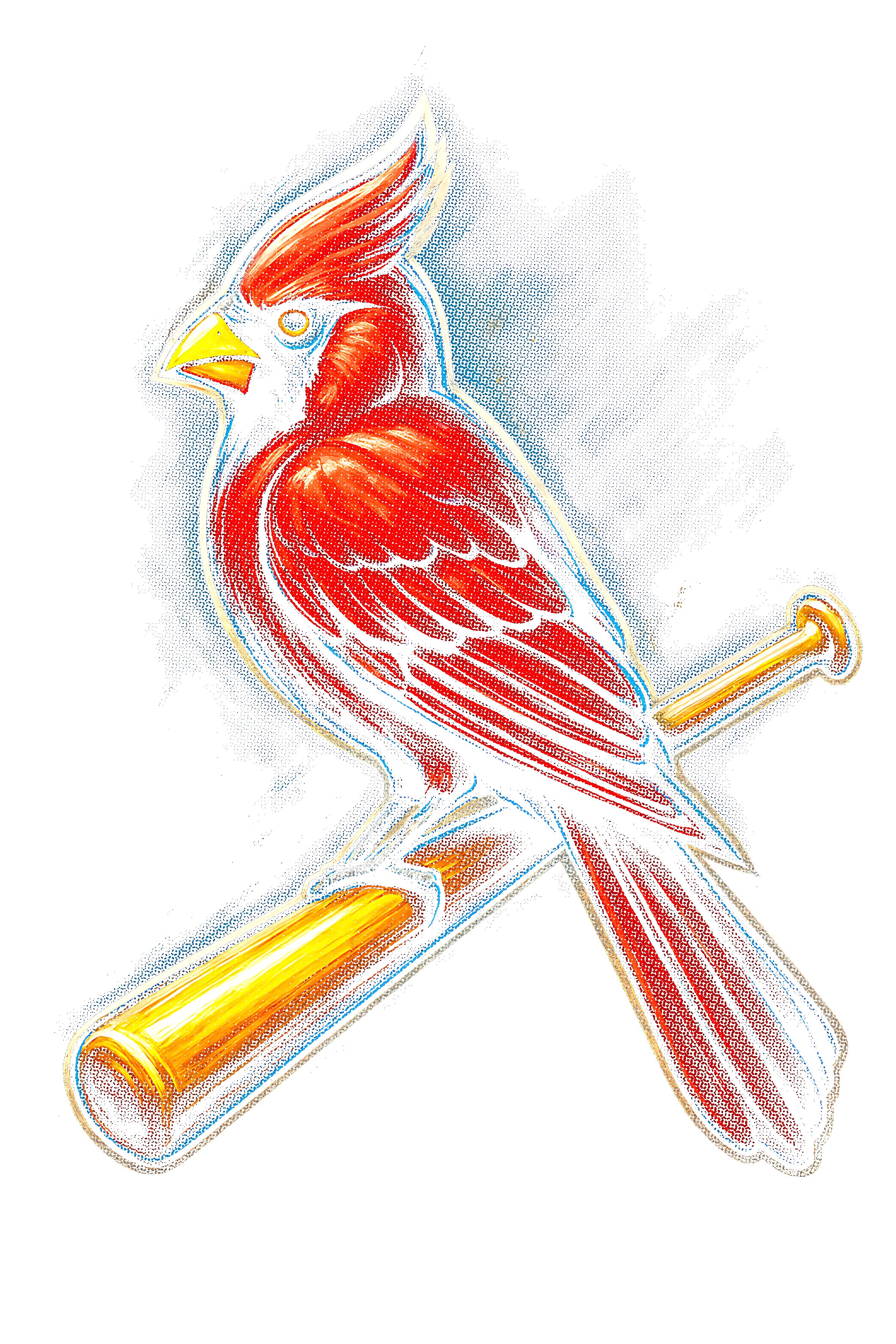 Cardinals Halftone (black backround)