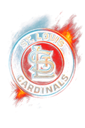 St Louis Cardinals Halftone (black backround)