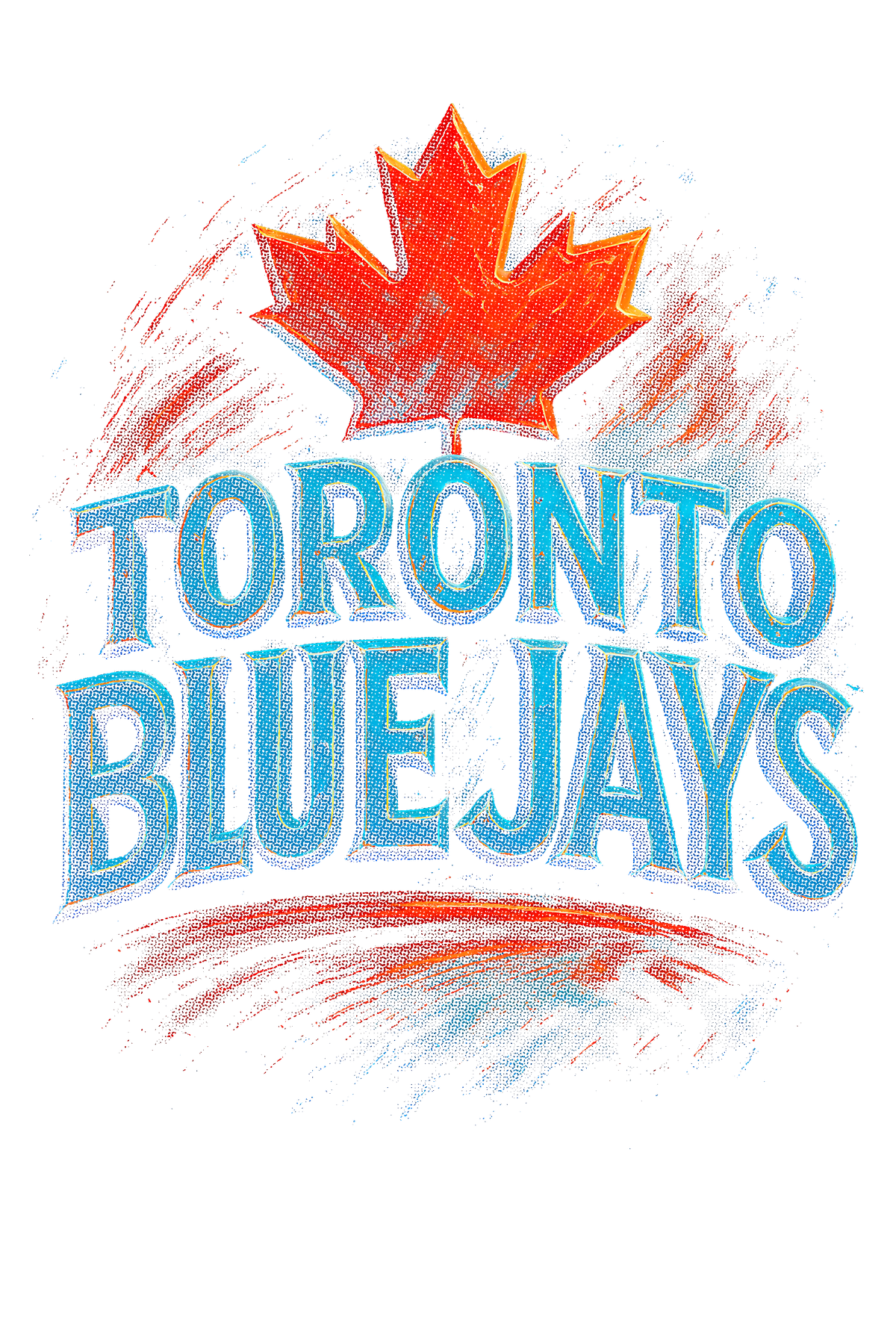 Toronto Blue Jays Halftone (black backround)