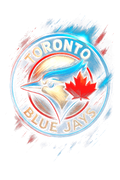 Toronto Blue Jays Halftone (black backround)