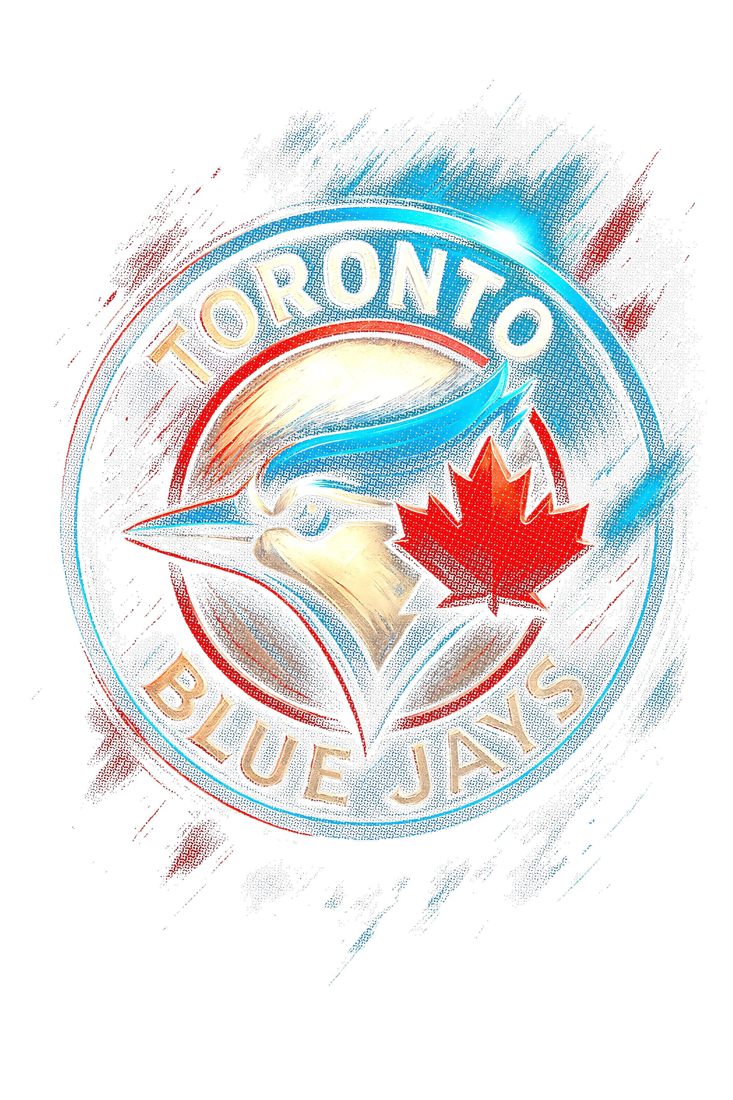 Toronto Blue Jays Halftone (black backround)