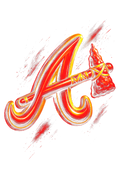 Atlanta Braves Halftone (black backround)
