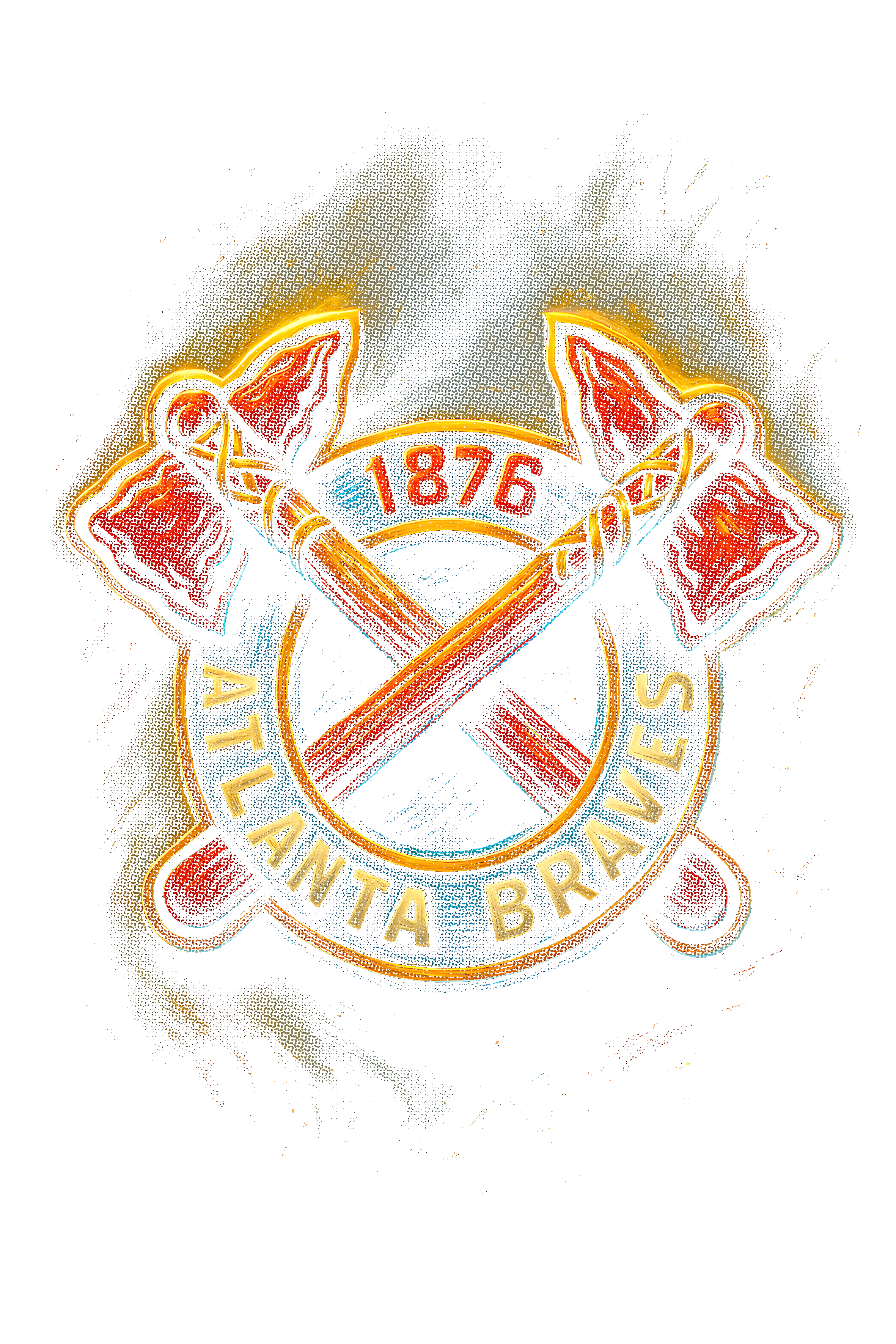 Atlanta Braves Halftone (black backround)