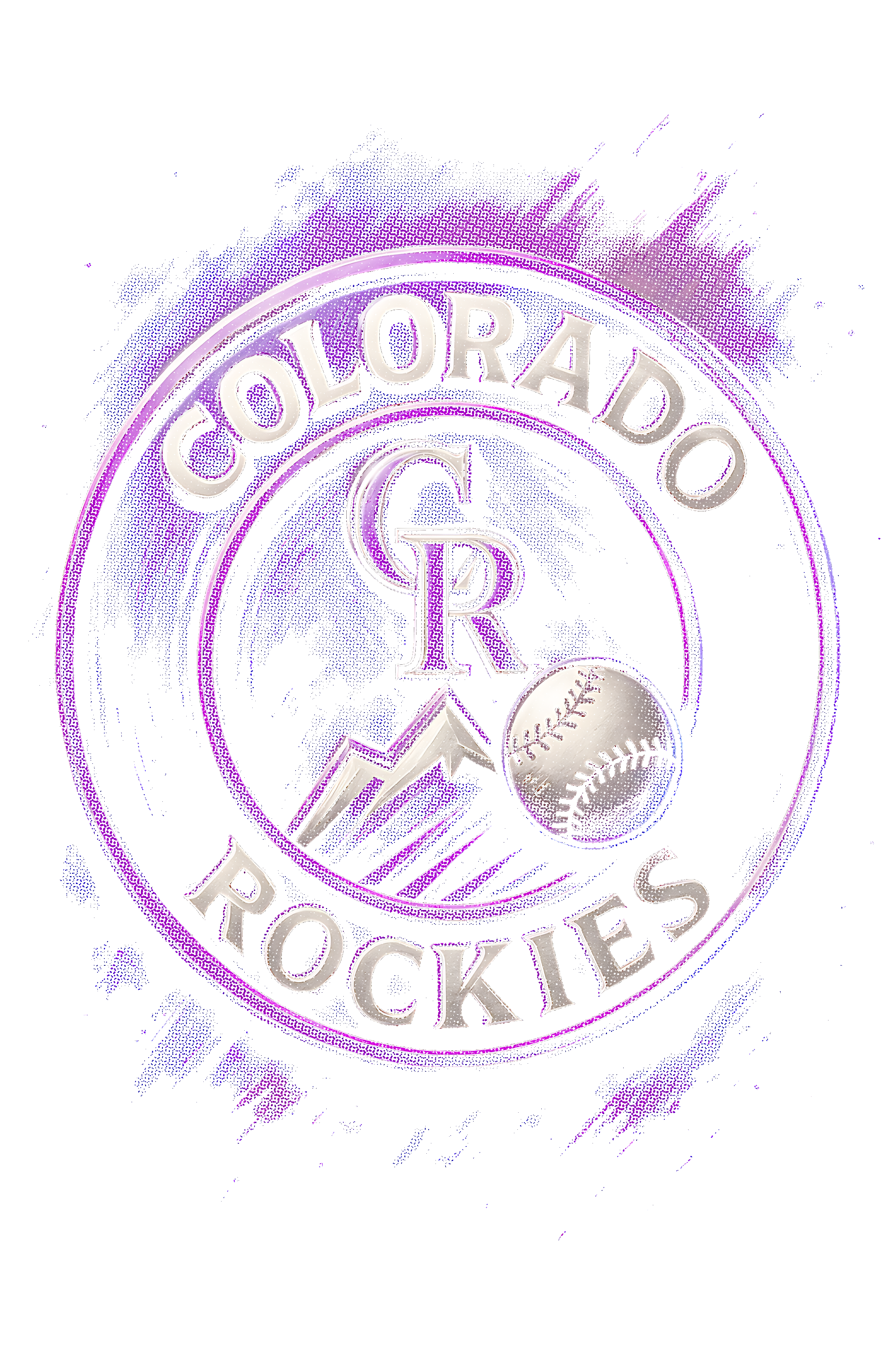 Coloorada Rockies Halftone (black backround)
