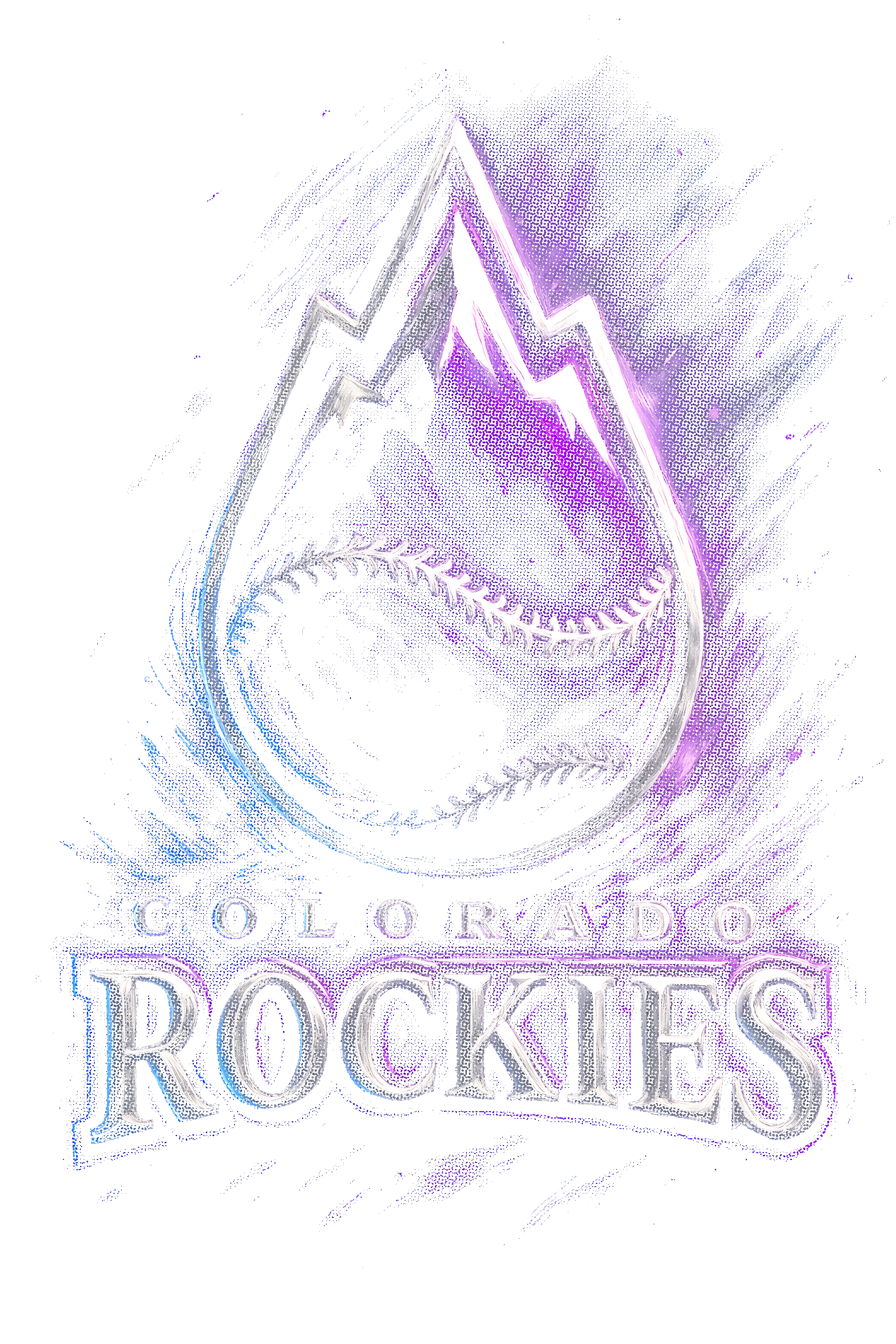 Colorado Rockies Halftone (black backround)