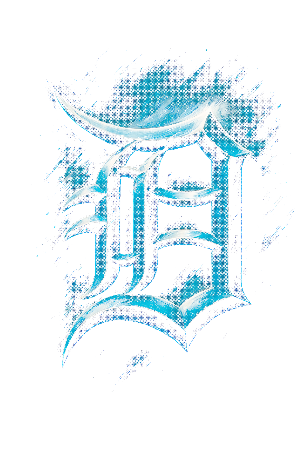 Baseball Halftone (black backround)