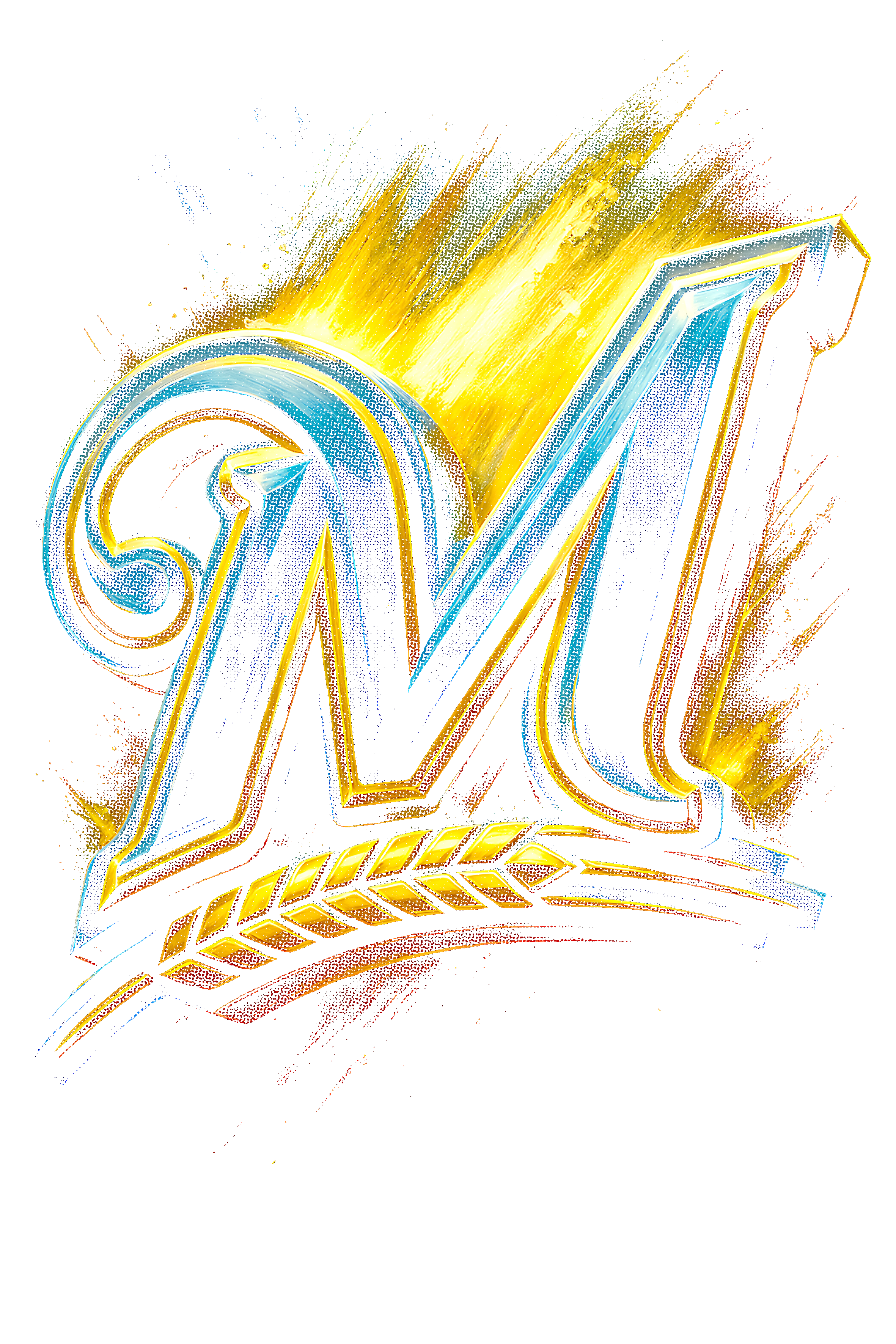 M Halftone (black backround)