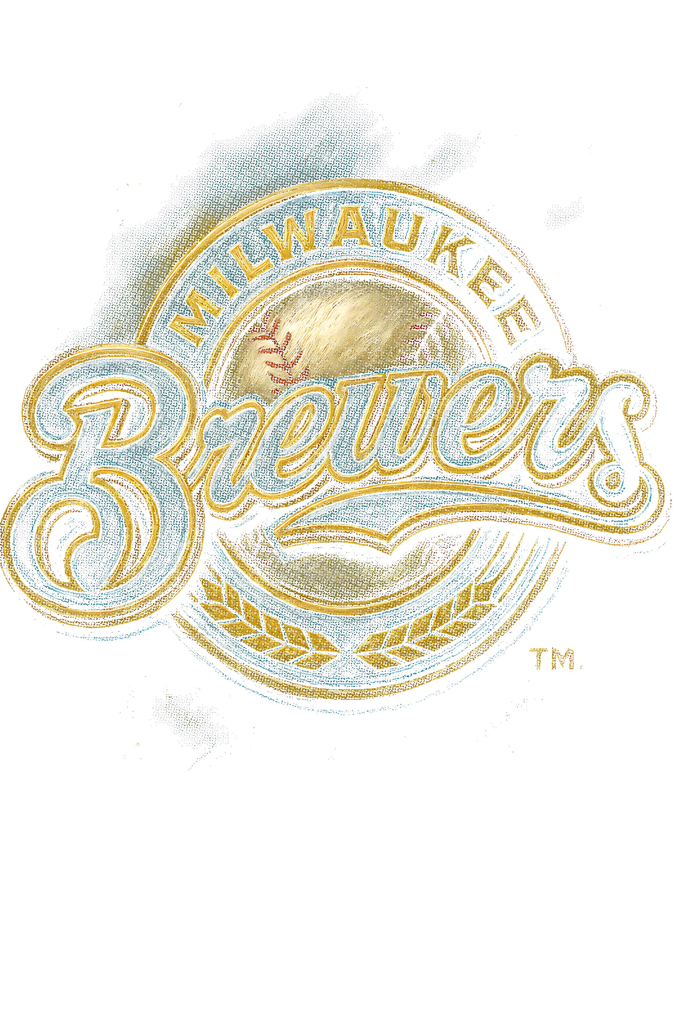 Milwaukee Brewers Halftone (black backround)