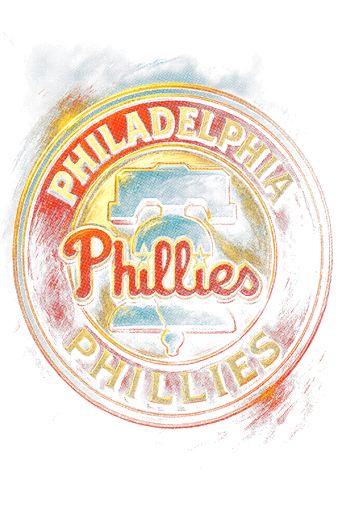 Philidelphia Phillies Halftone (black backround)