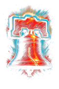 Liberty Bell Halftone (black backround)