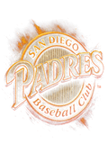 Sandiego Padres Halftone (black backround)