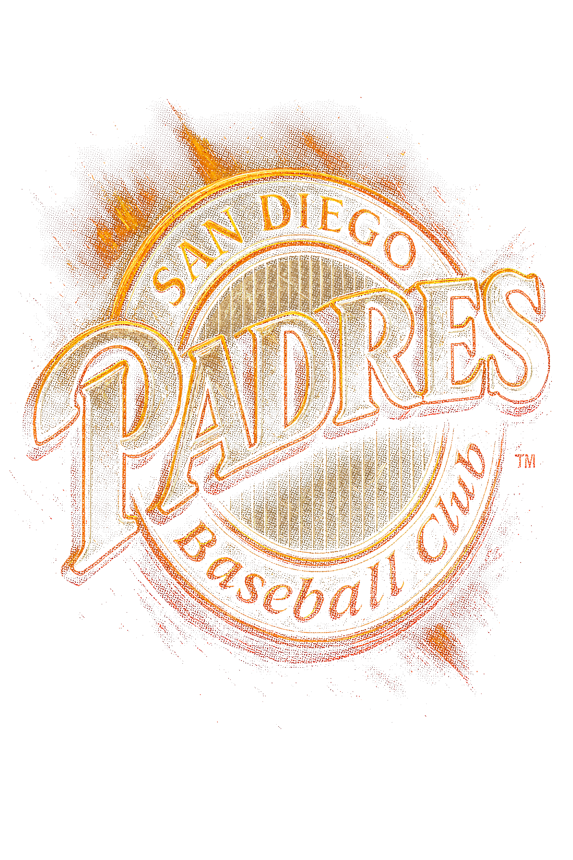 Sandiego Padres Halftone (black backround)