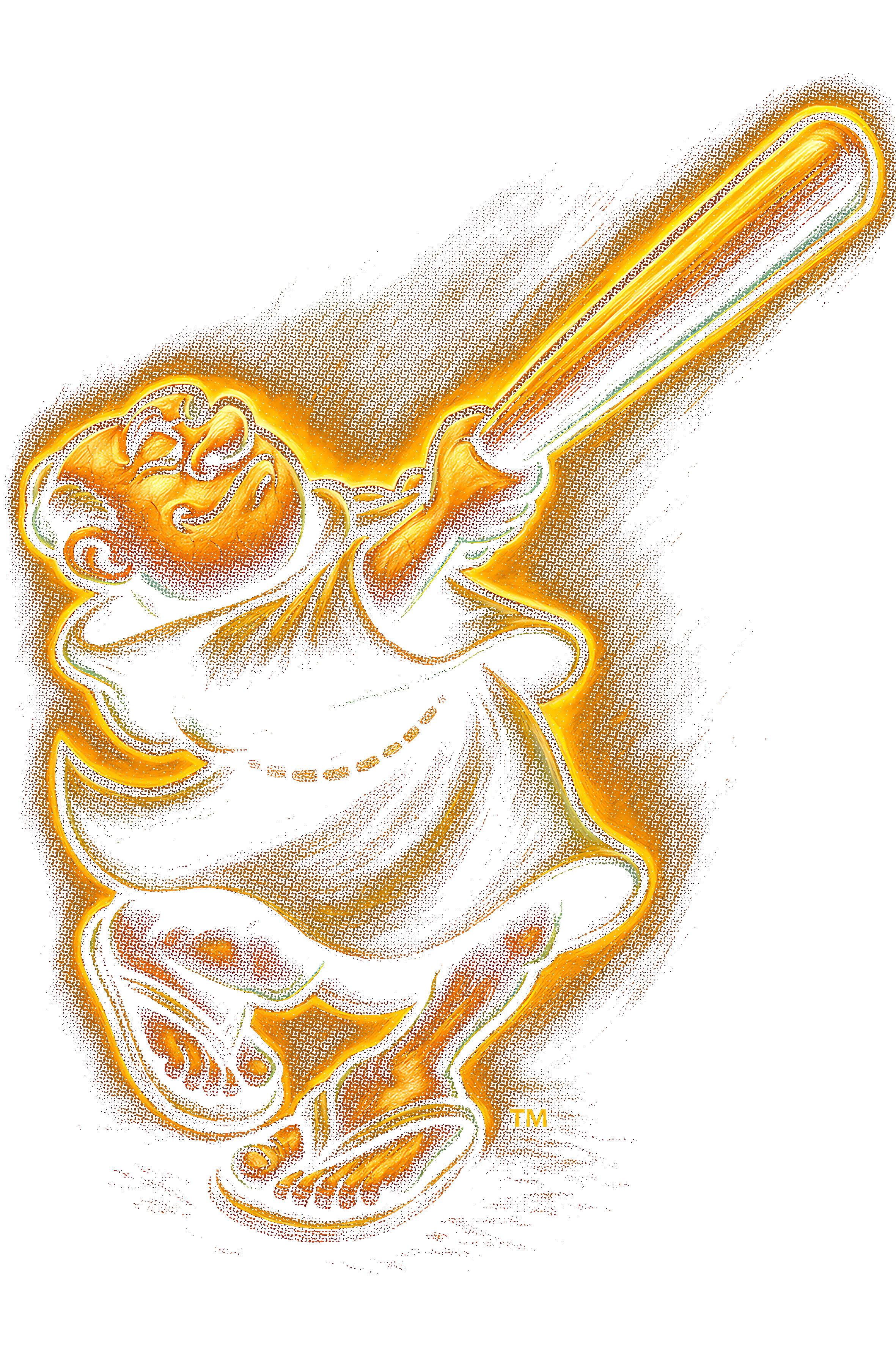 Baseball Halftone (black backround)
