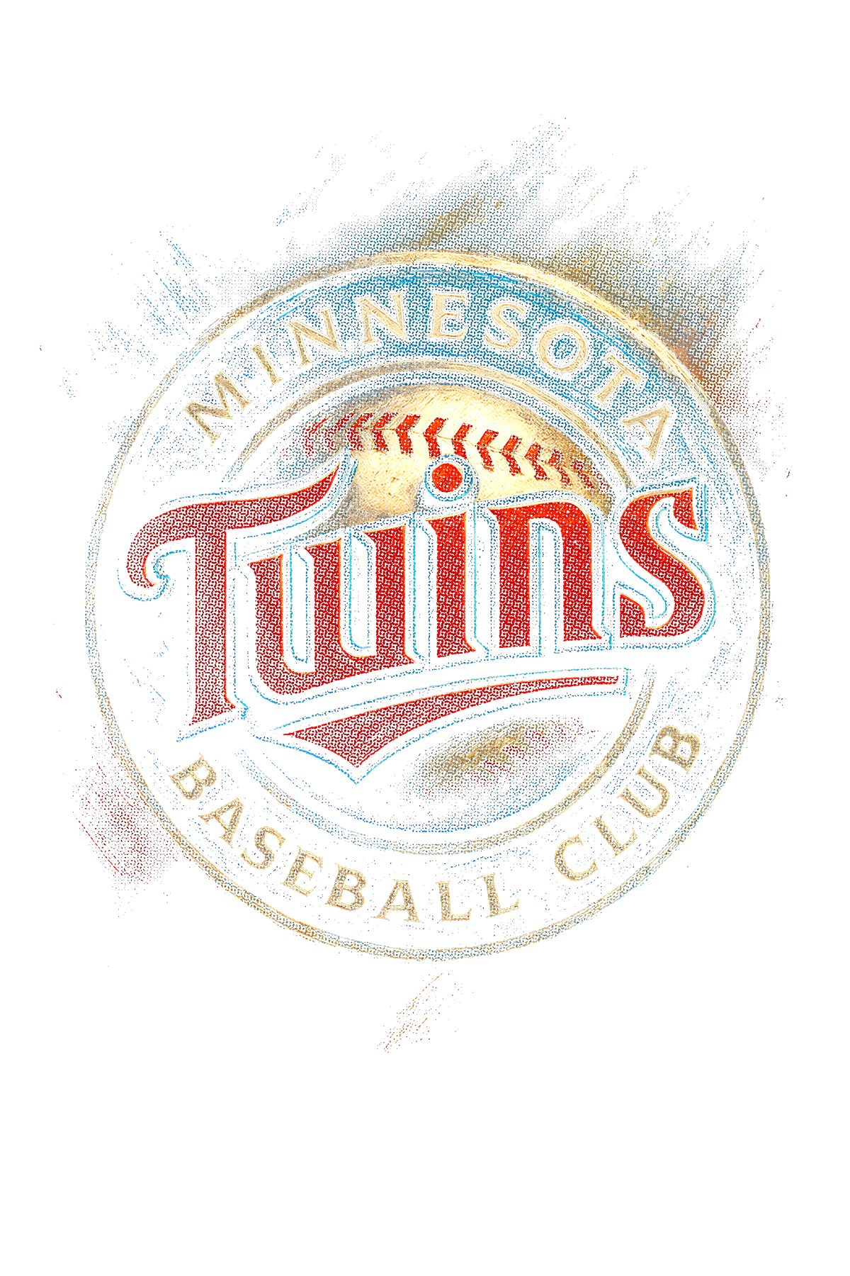 Minnesota Twins Halftone (black backround)