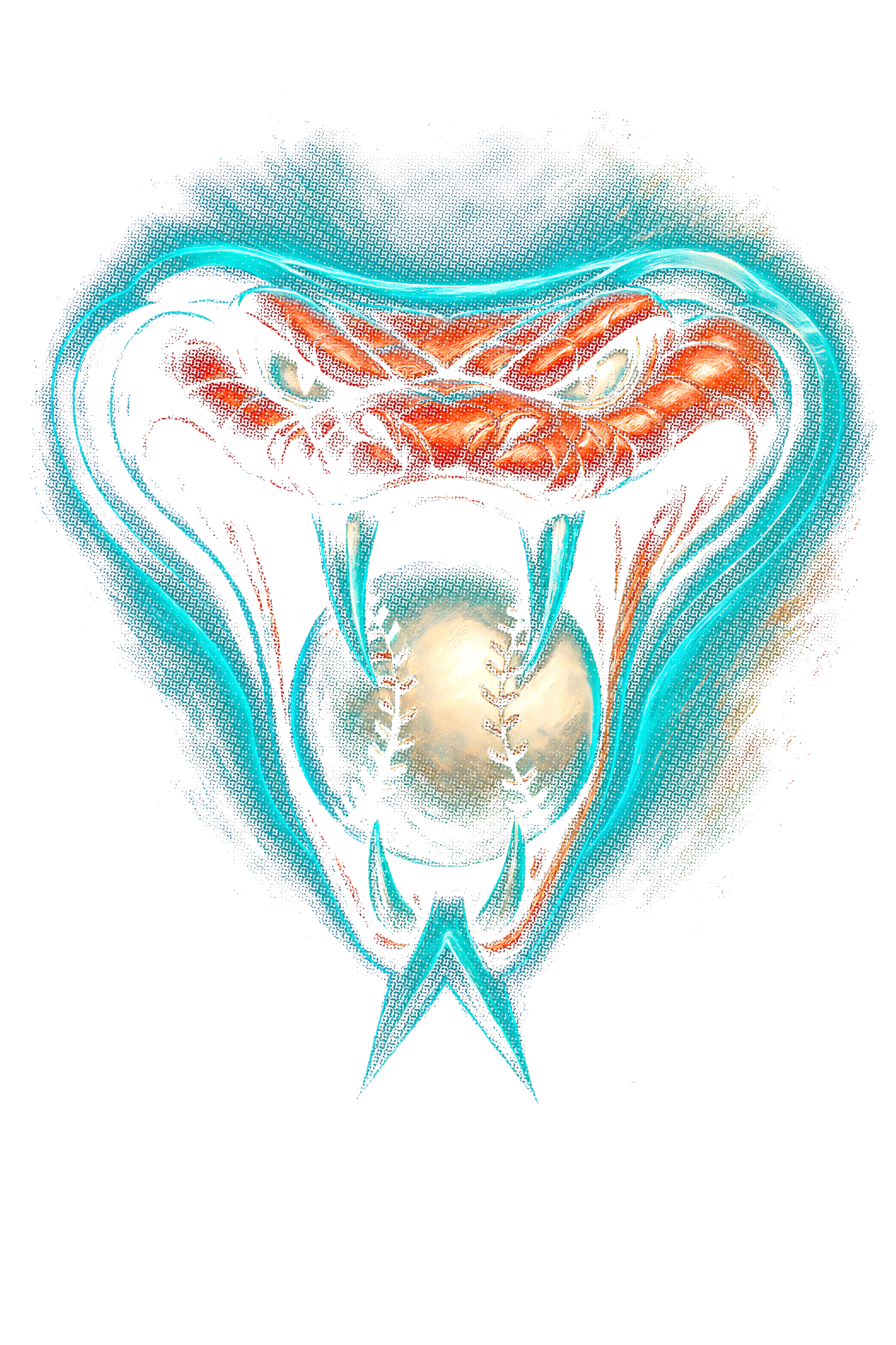 Baseball Halftone (black backround)