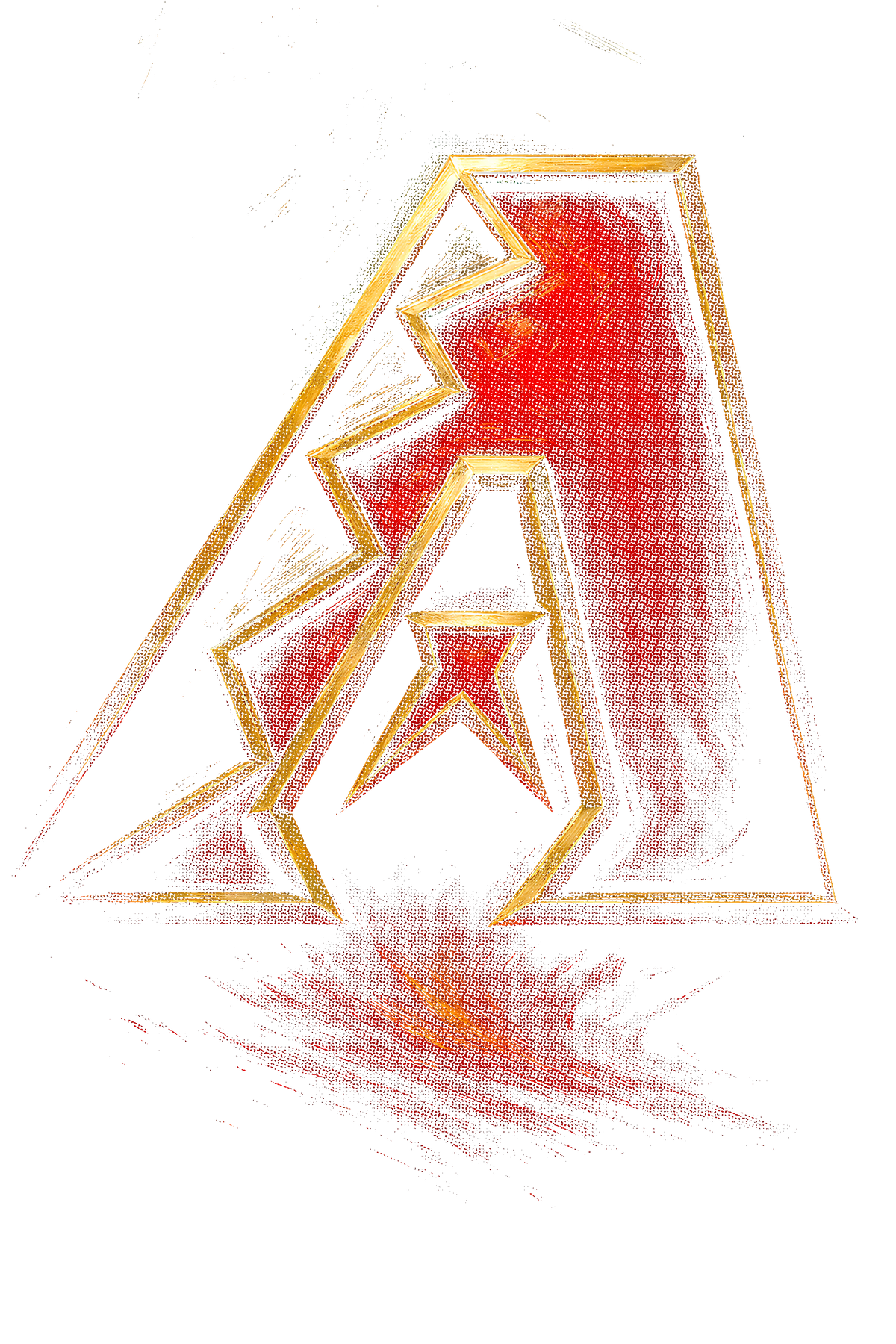 Arizona Diamondbacks Halftone (black backround)